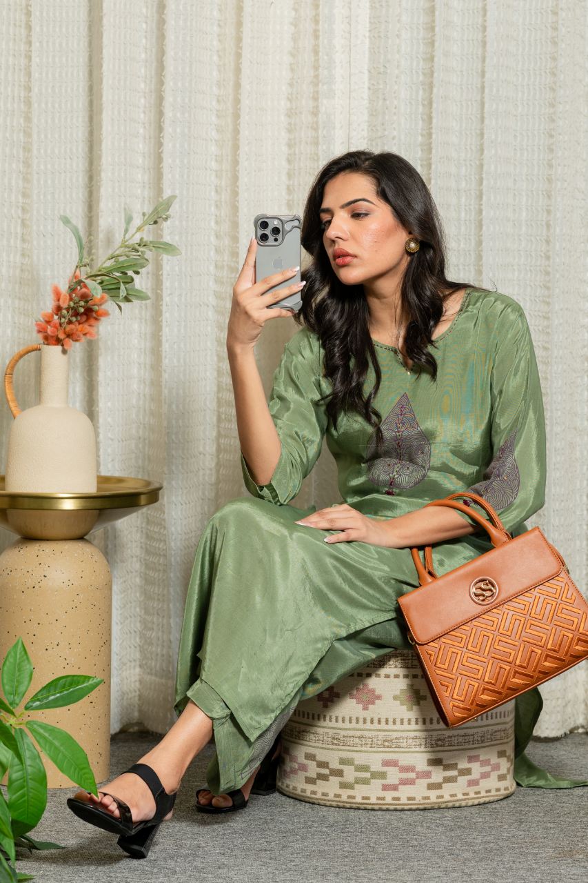 Rubab Muslin Handblock Print Coord Set - The Jaipur Studio