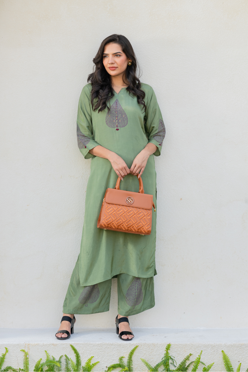 Rubab Muslin Handblock Print Coord Set - The Jaipur Studio