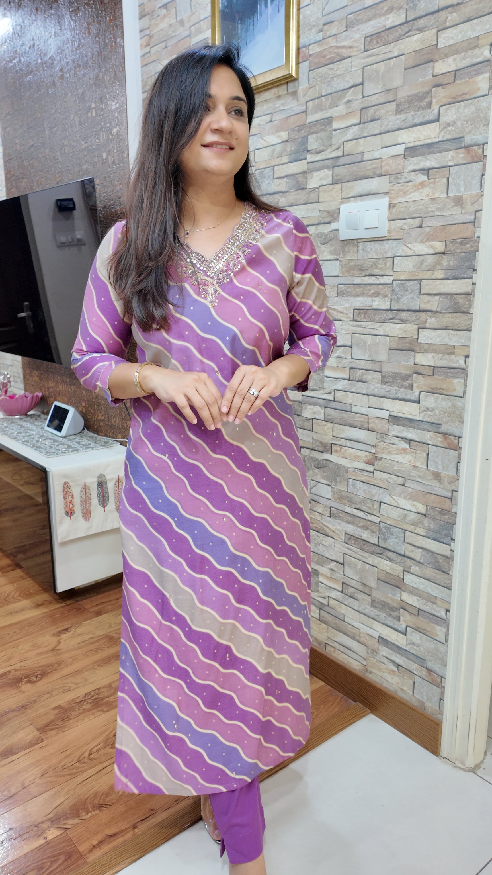 Rubaina leheriya Print Muslin Pant Set - The Jaipur Studio