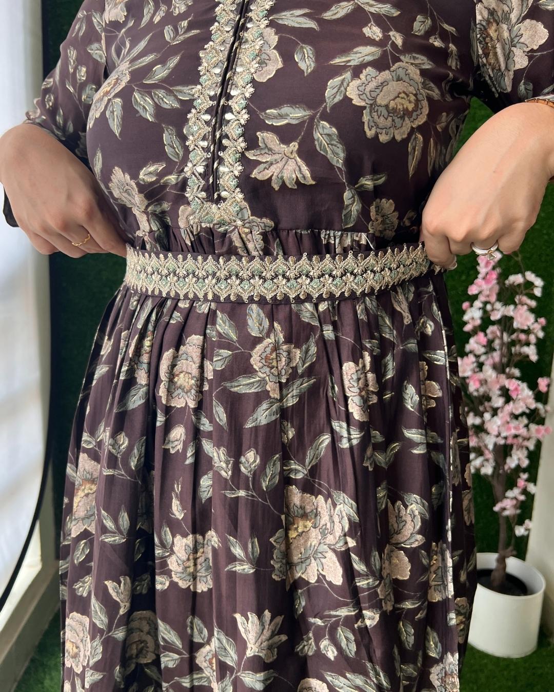 Muslin Peplum Sharara Set - The Jaipur Studio