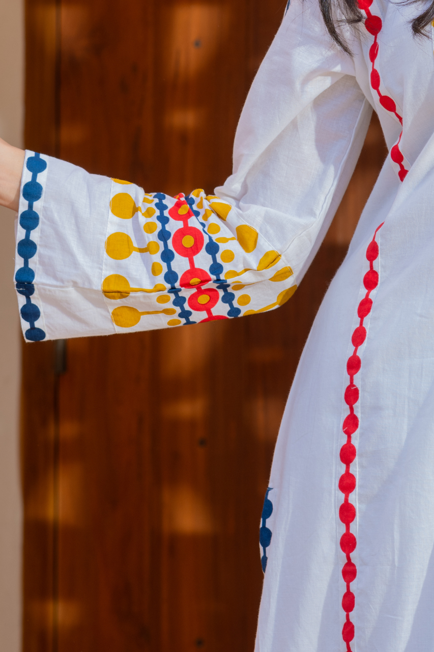 Naaz Multicolor Cotton A-line Coord - The Jaipur Studio