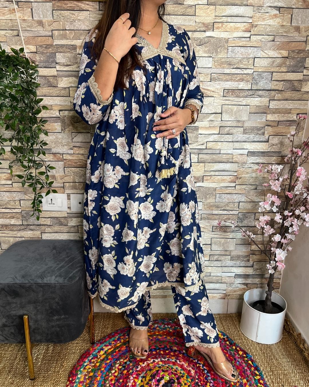 Mimosa Muslin Lace Detailed Coord Set - The Jaipur Studio