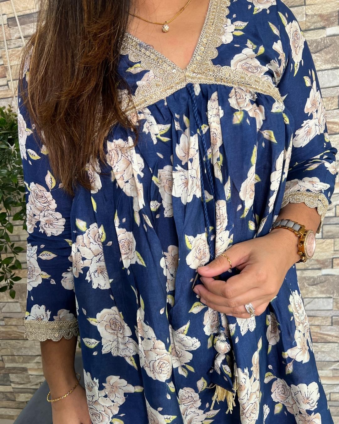 Mimosa Muslin Lace Detailed Coord Set - The Jaipur Studio