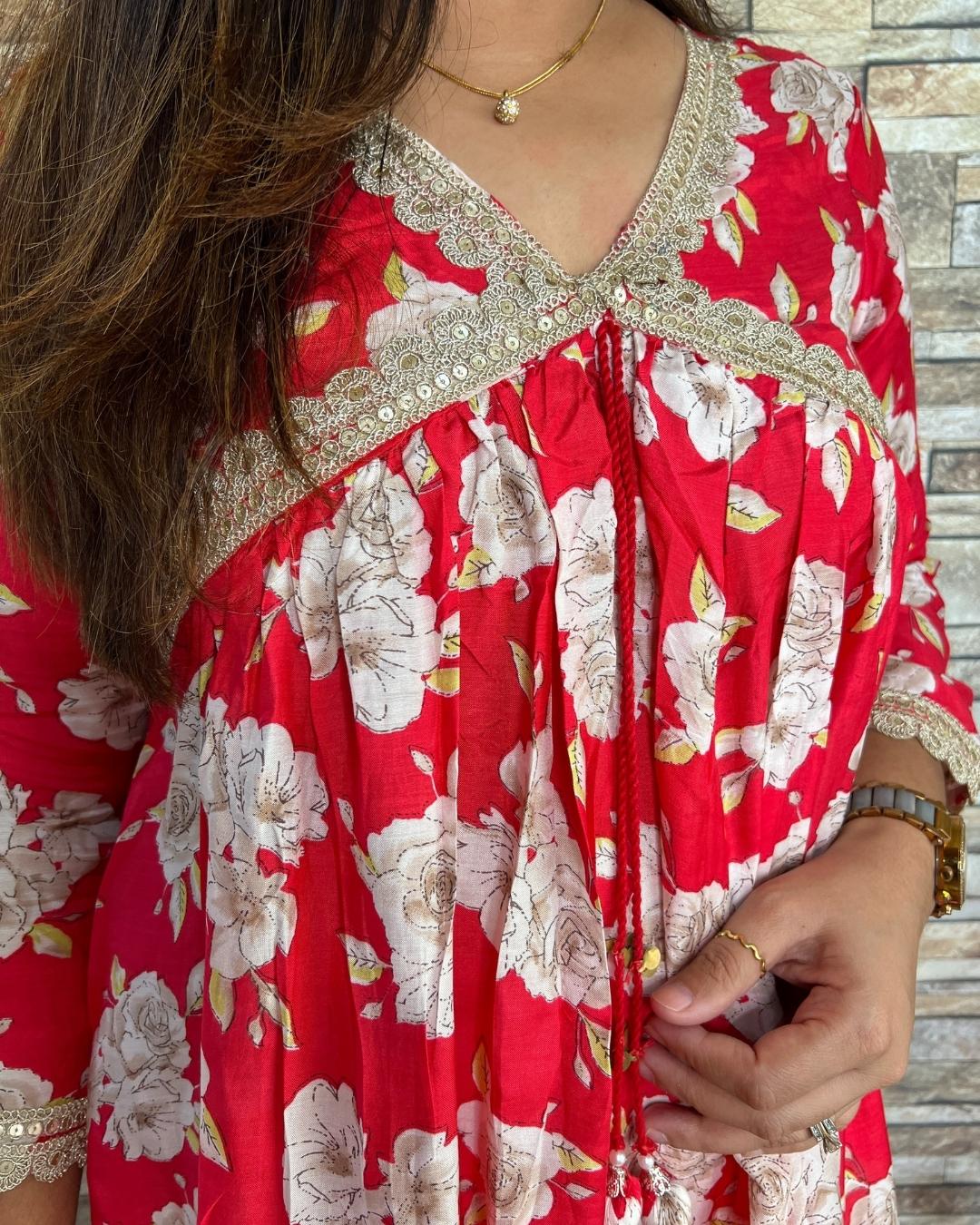 Mimosa Muslin Lace Detailed Coord Set - The Jaipur Studio