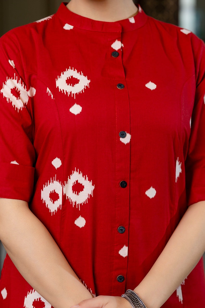 Azah Summerish Cotton A-line Coord Set - The Jaipur Studio