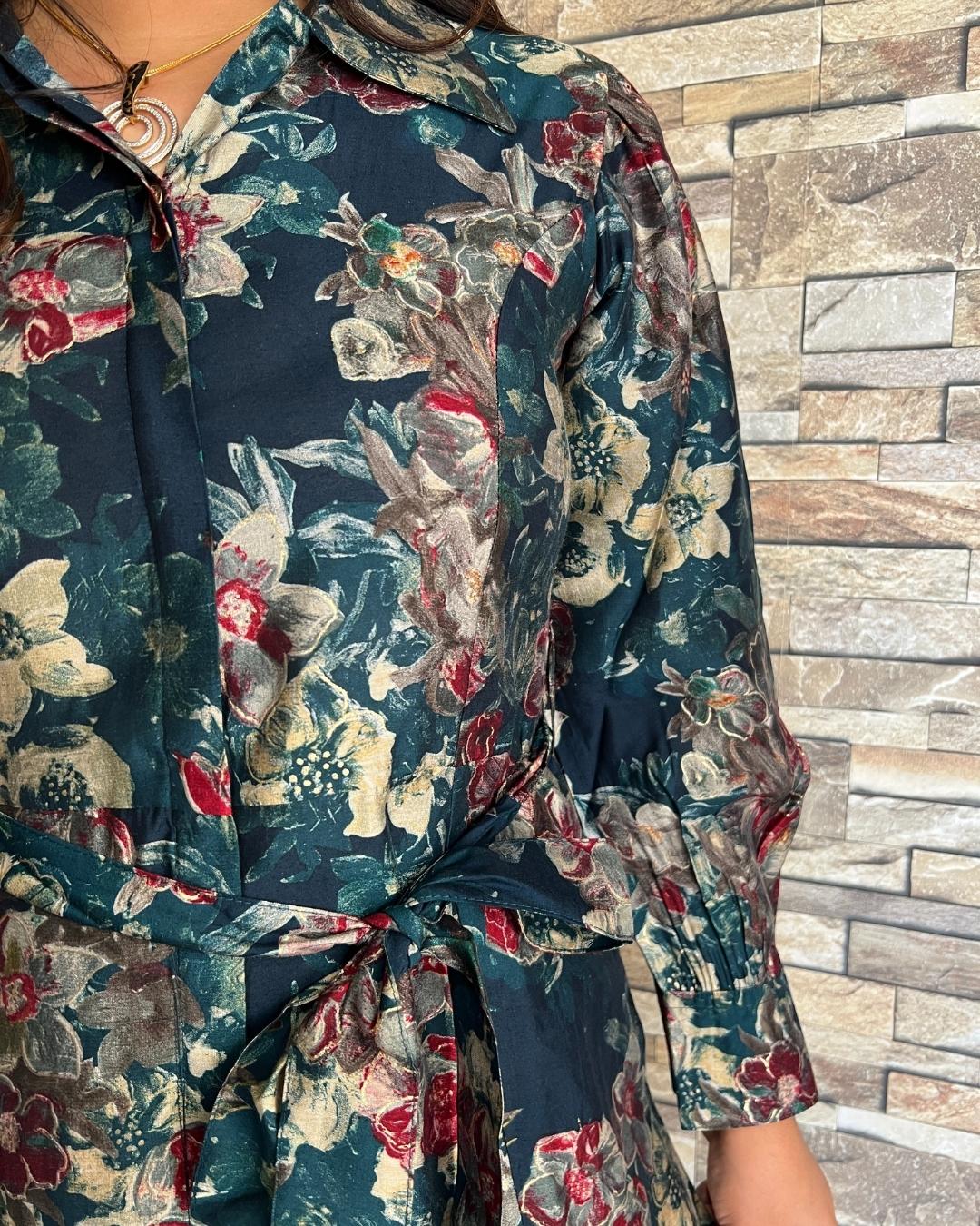 Heerat Muslin Long Gown - The Jaipur Studio