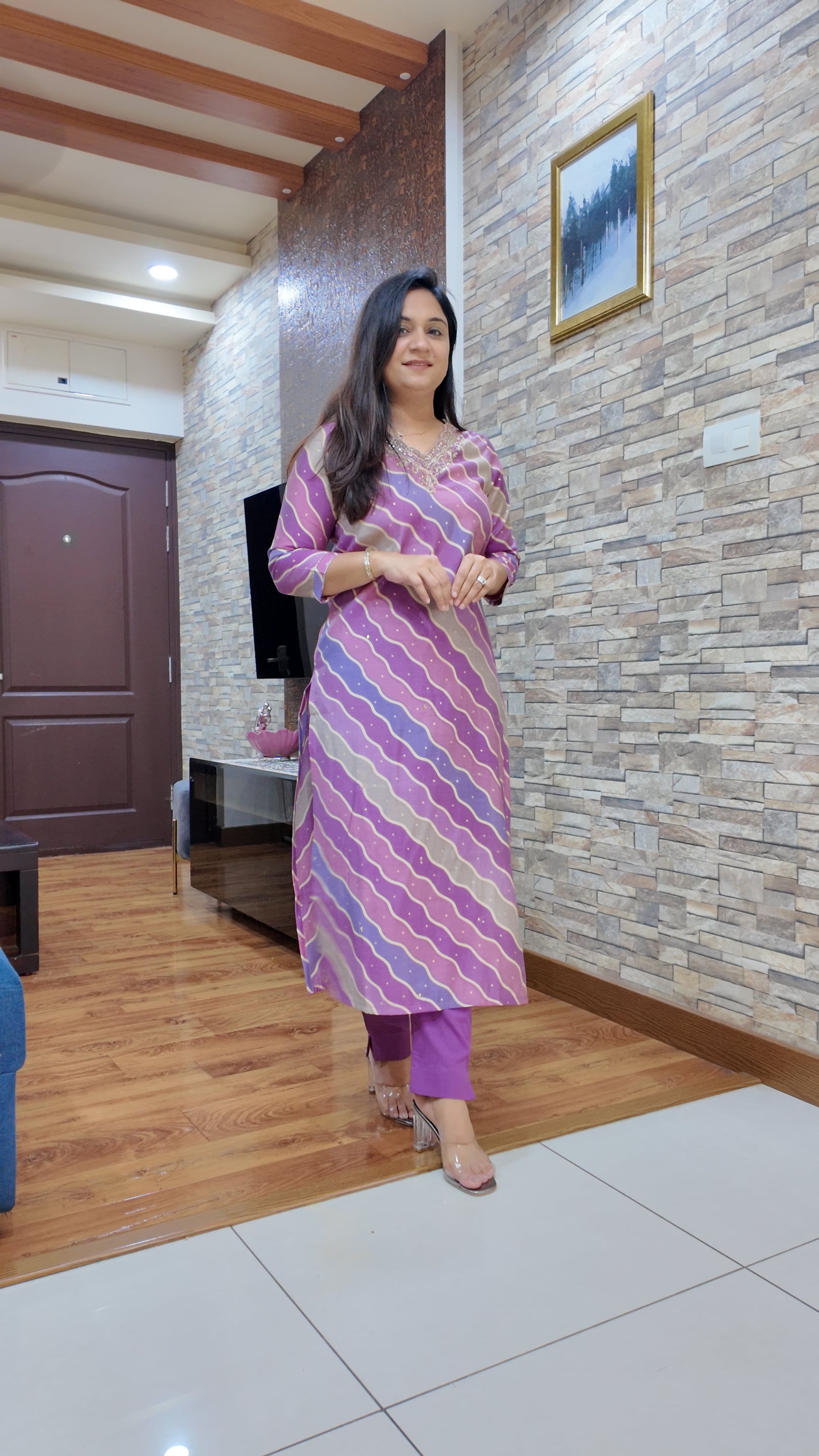 Rubaina leheriya Print Muslin Pant Set - The Jaipur Studio
