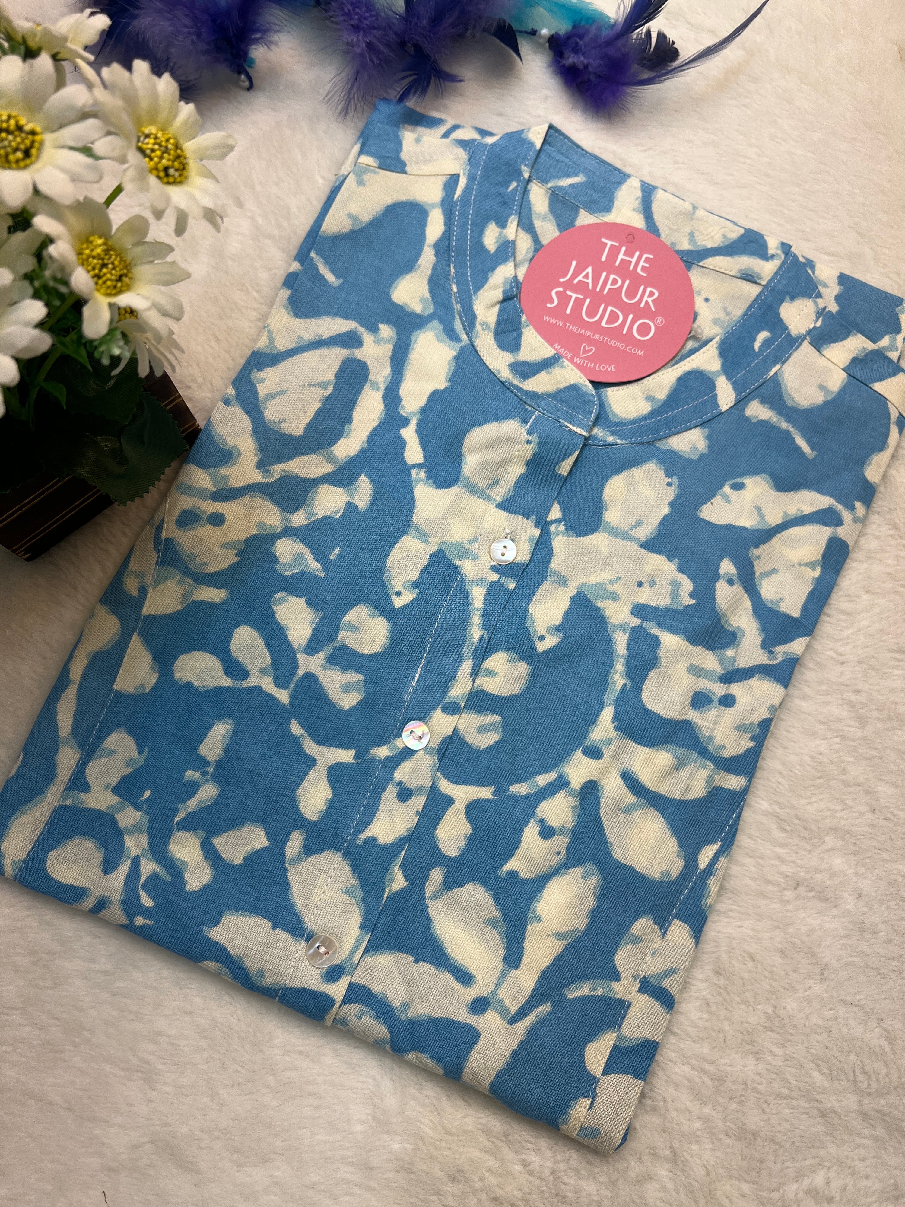 Casual Floral Short Tunic - The Jaipur Studio