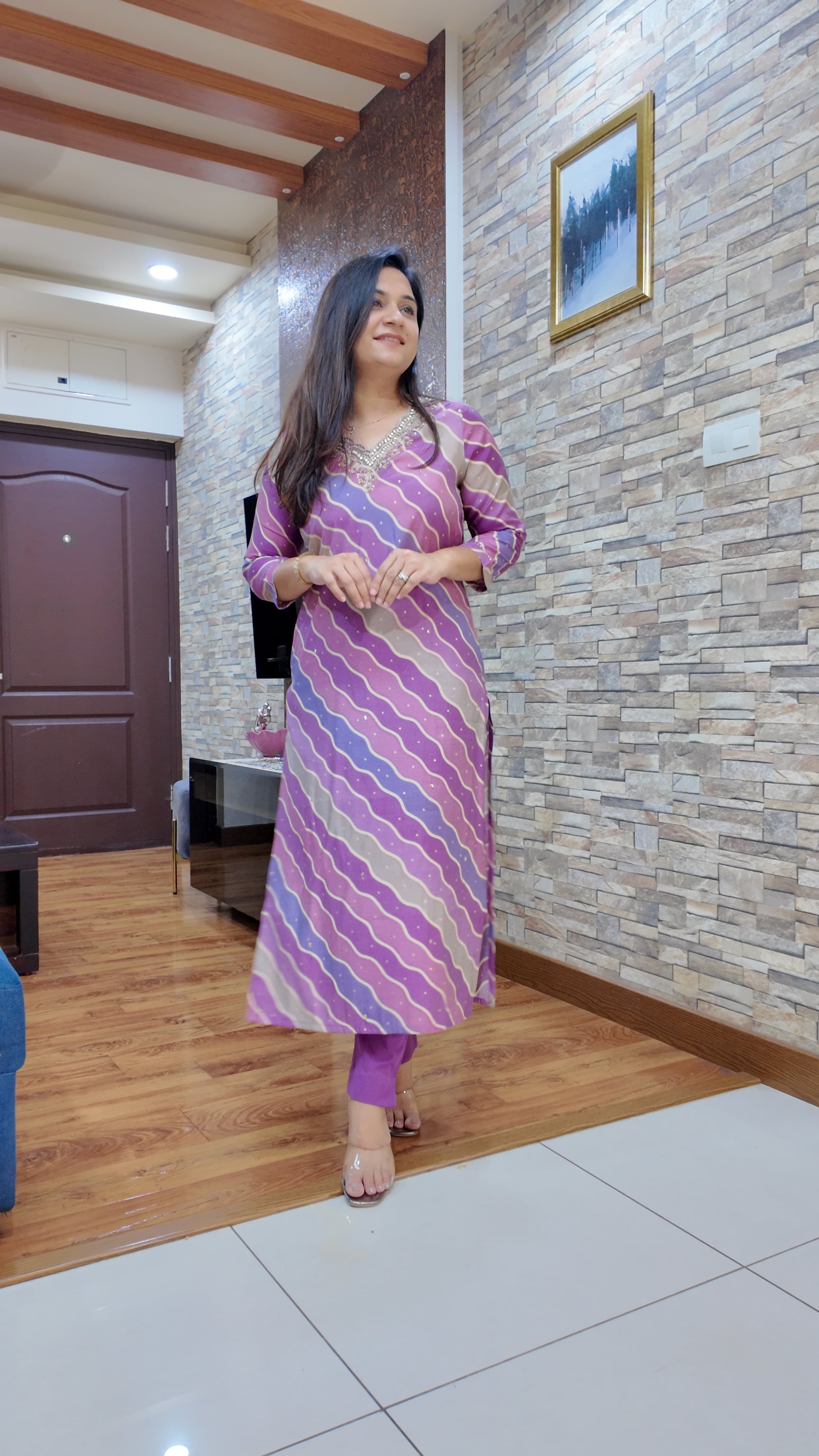 Rubaina leheriya Print Muslin Pant Set - The Jaipur Studio