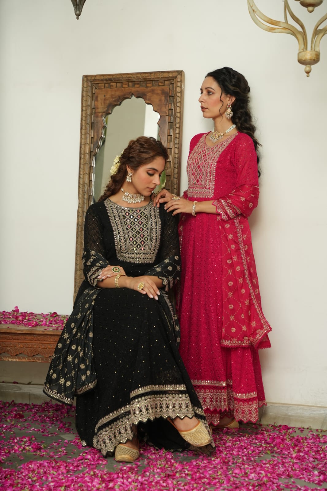 Festive Special Georgette Embroidered Anarkali Set - The Jaipur Studio