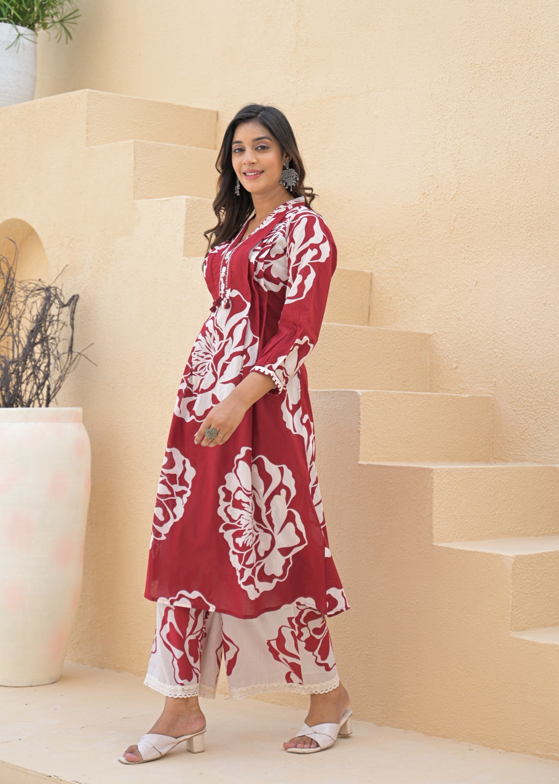Mishika Cotton A-line Coord set - The Jaipur Studio