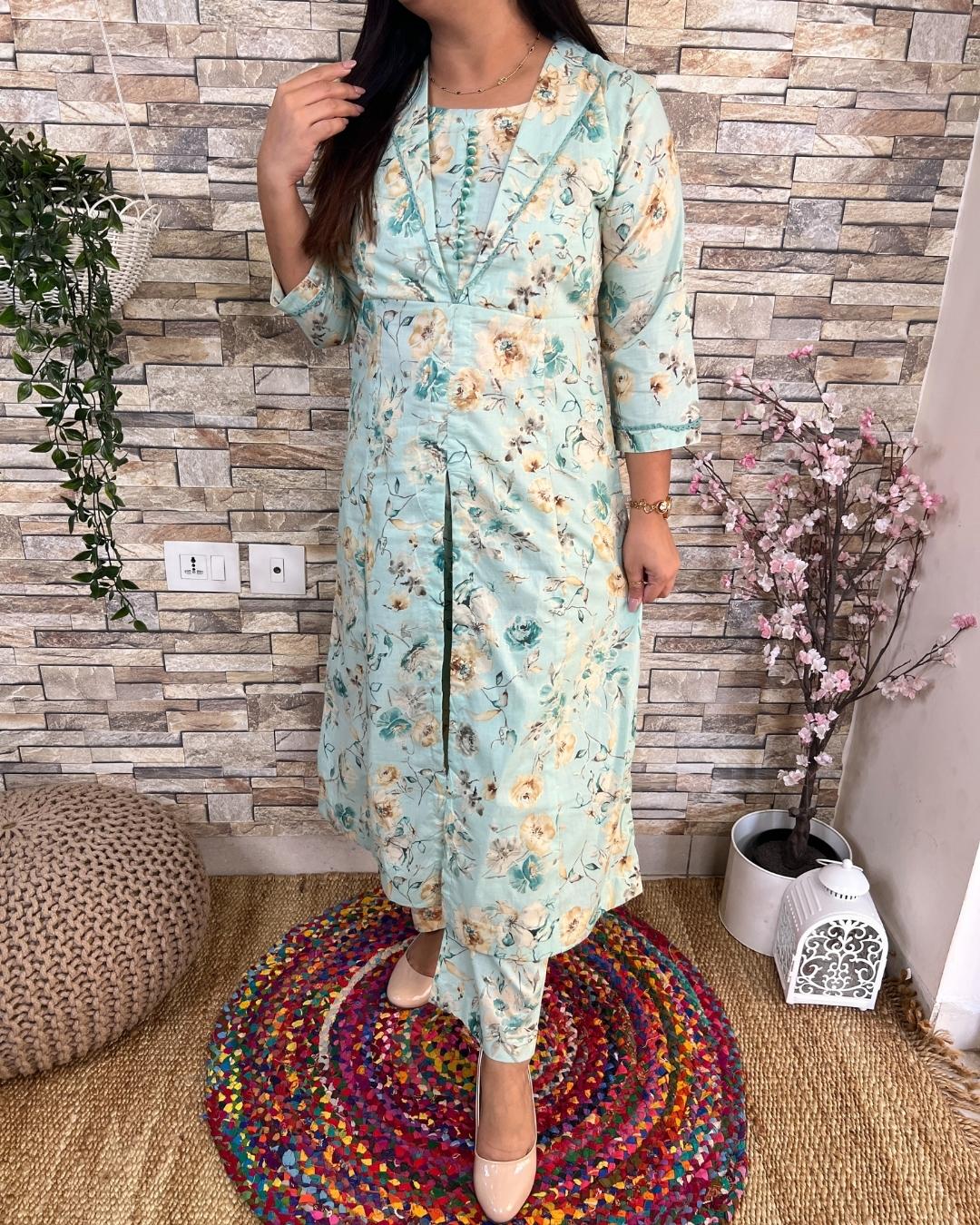 Trendy Muslin Collared Coord Set - The Jaipur Studio