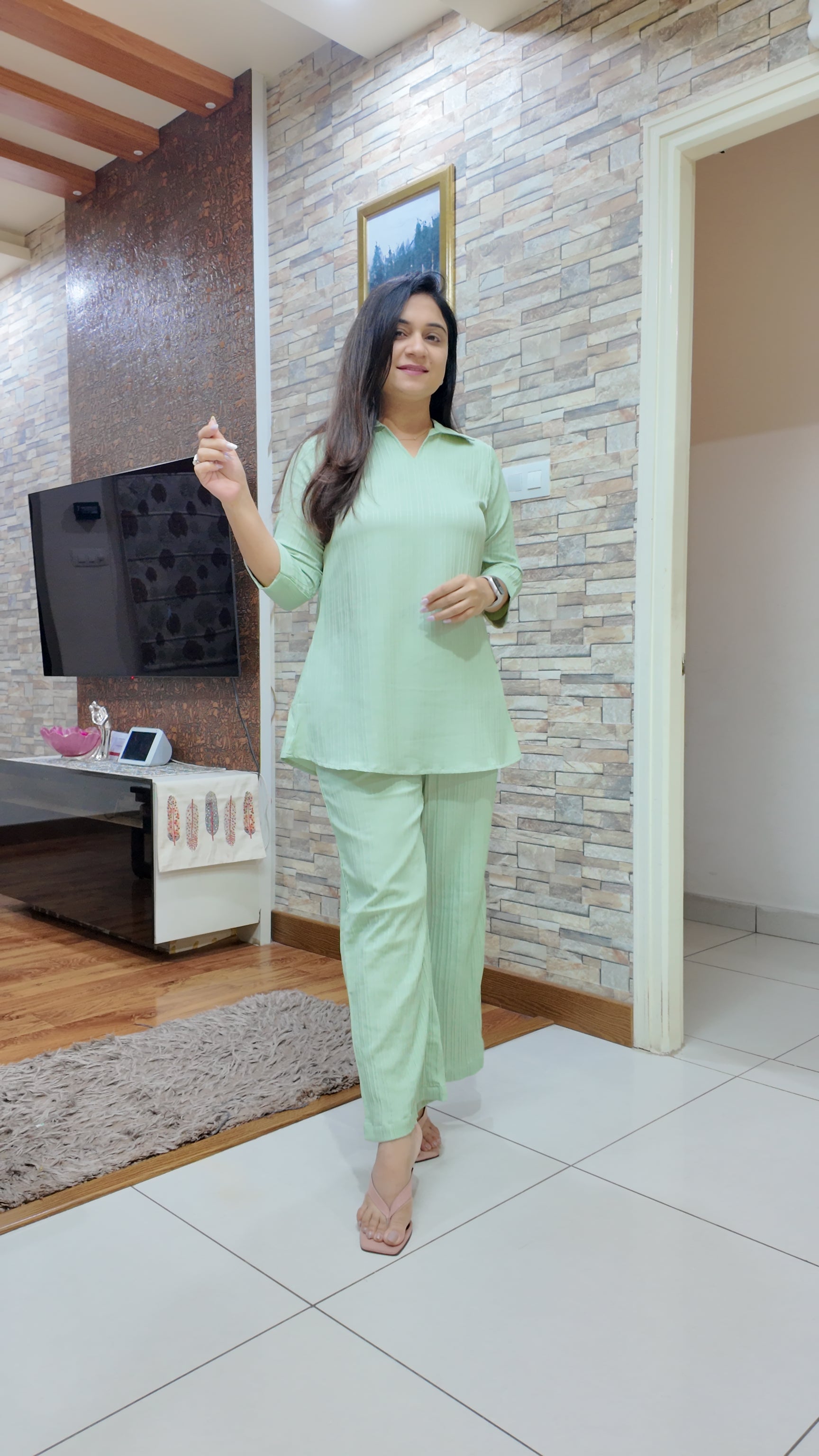 Nyasa Lycra Korean Coord Set - The Jaipur Studio