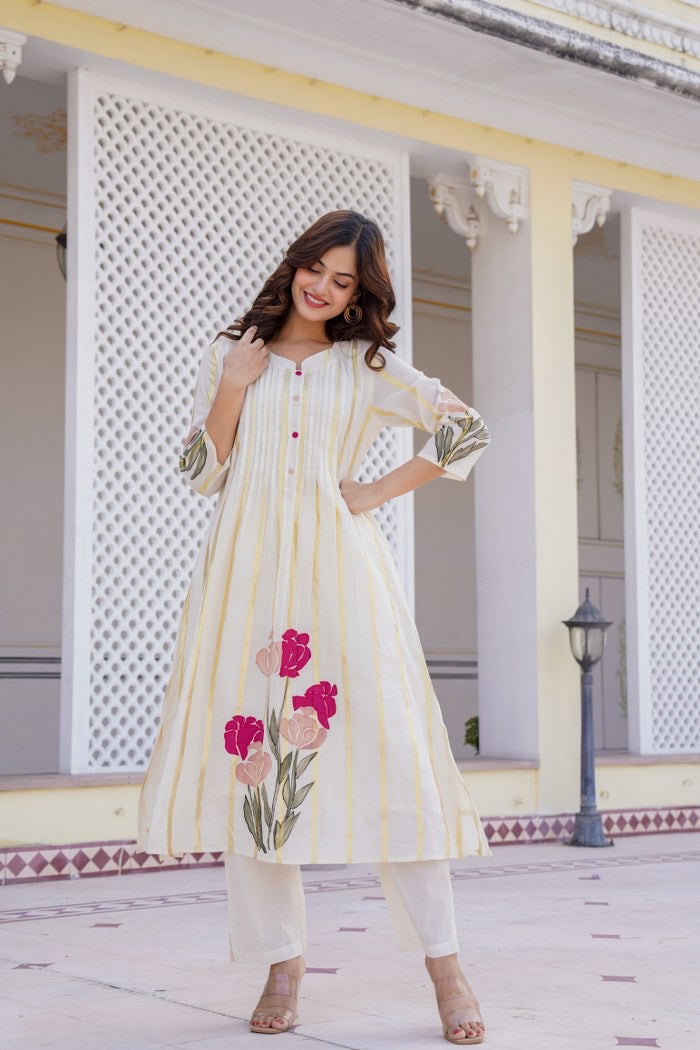 Felza Cotton A-line Pant Set - The Jaipur Studio