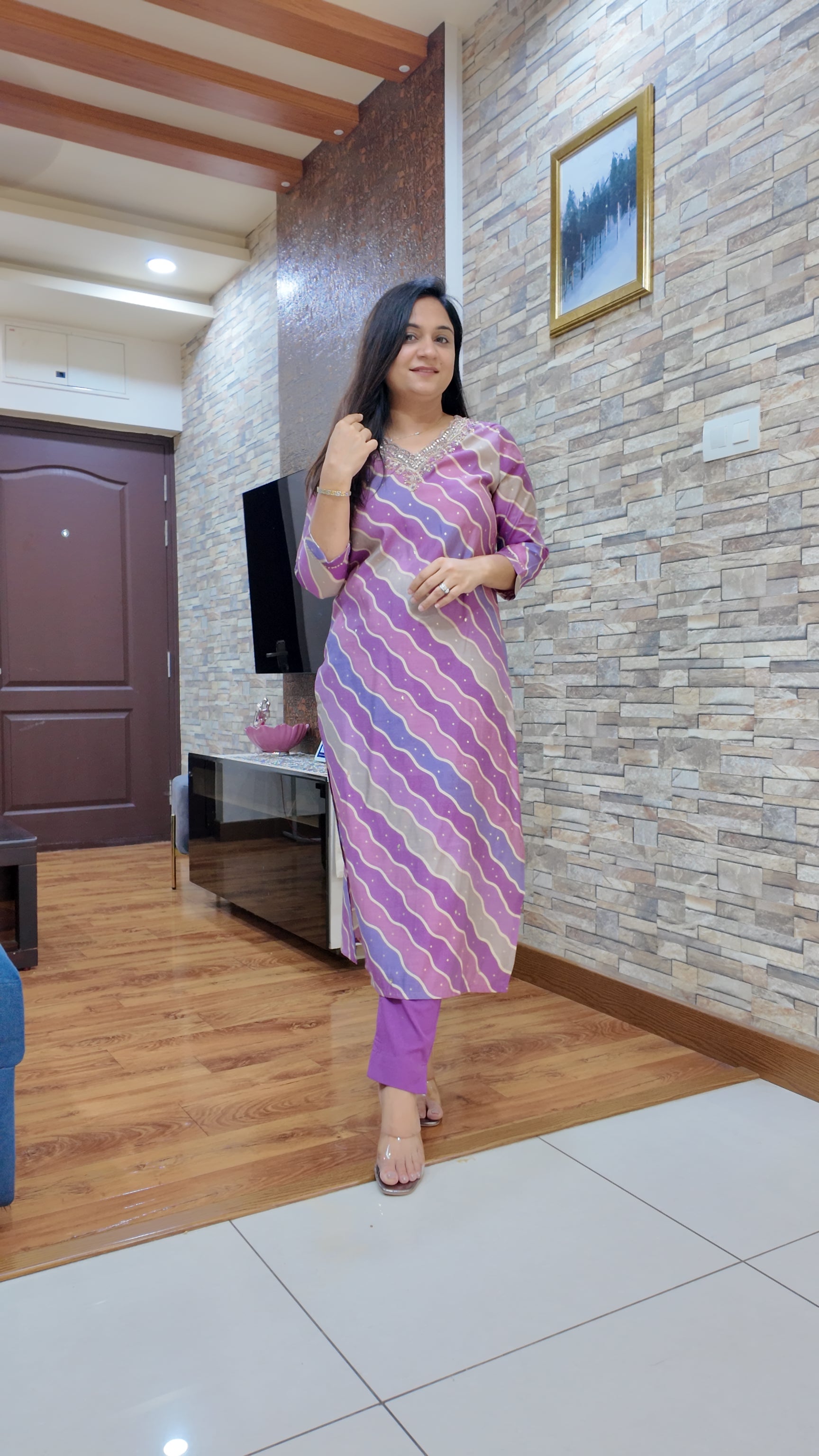 Rubaina leheriya Print Muslin Pant Set - The Jaipur Studio