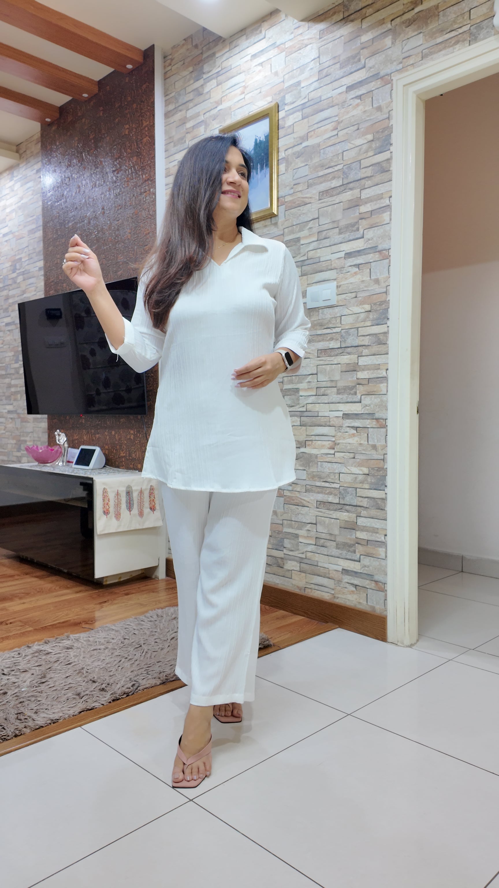Nyasa Lycra Korean Coord Set - The Jaipur Studio
