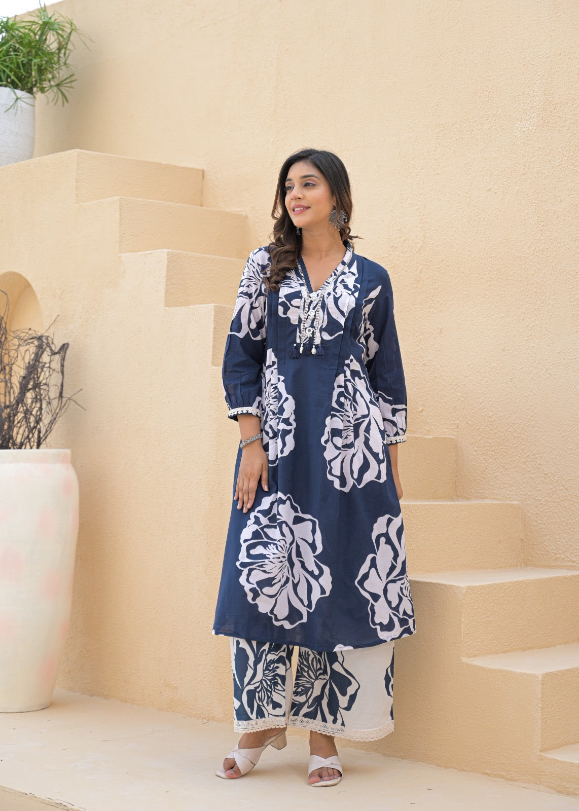 Mishika Cotton A-line Coord set - The Jaipur Studio