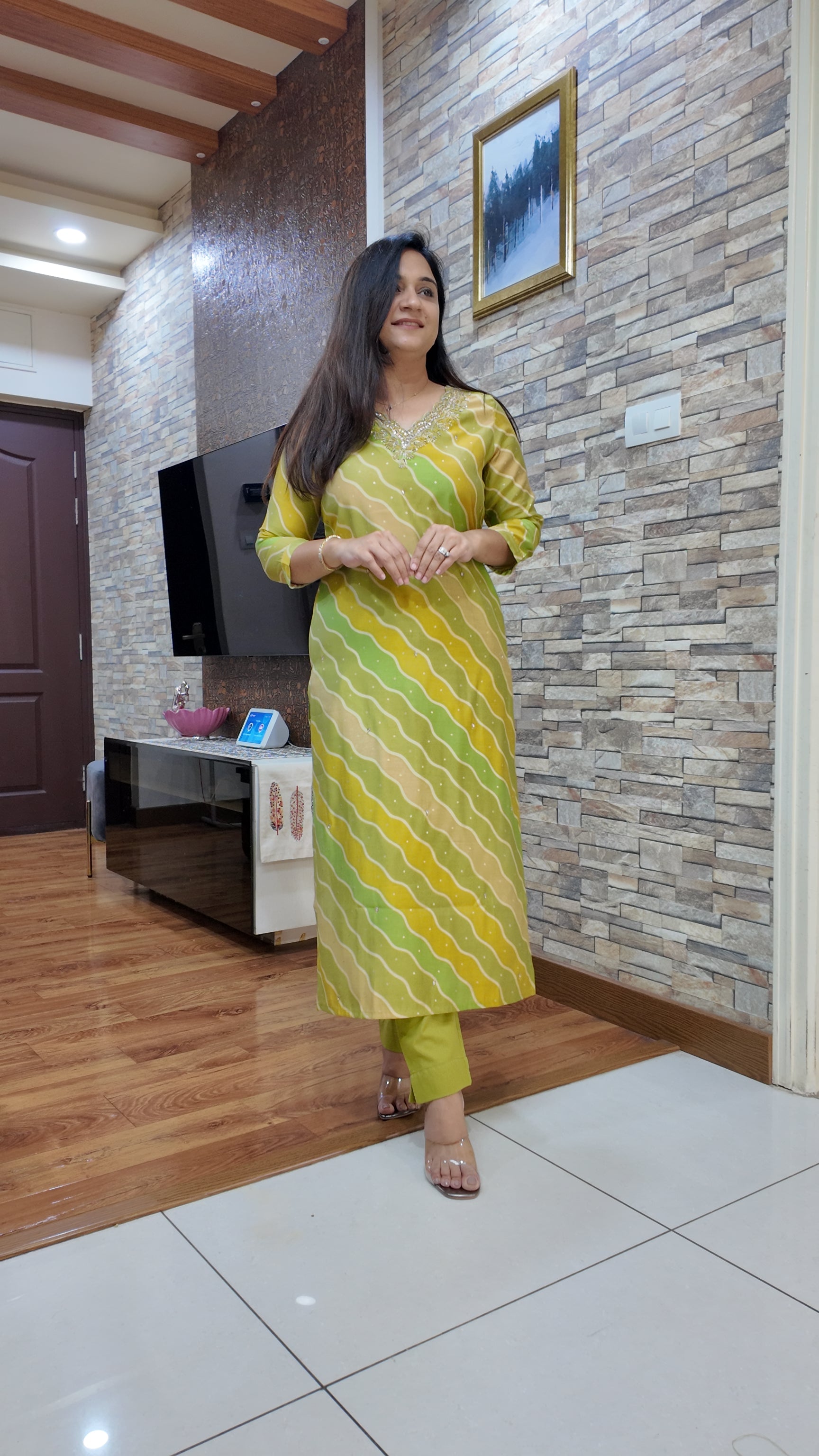 Rubaina leheriya Print Muslin Pant Set - The Jaipur Studio