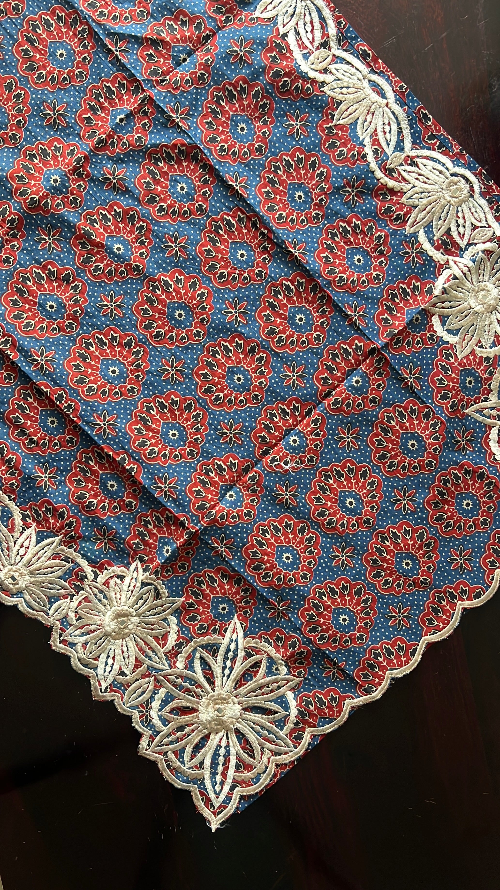 Driti Cotton Cutwork Detailed Pant set - The Jaipur Studio