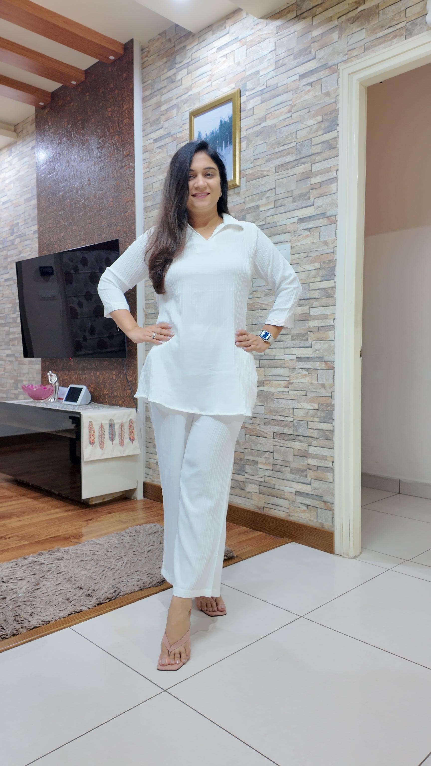 Nyasa Lycra Korean Coord Set - The Jaipur Studio