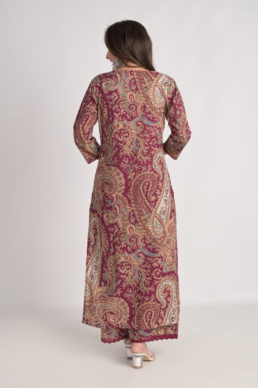 Kalamkari Embroidered Cotton Coord Set - The Jaipur Studio