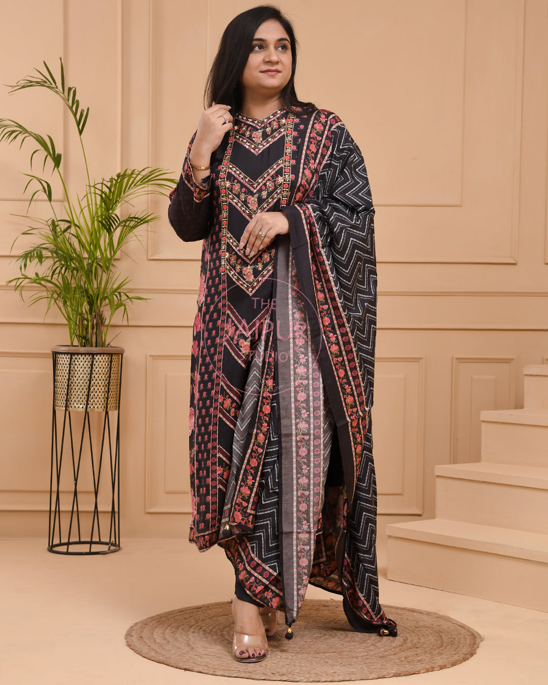 Premium Muslin HandEmbroidered Pant Set - The Jaipur Studio
