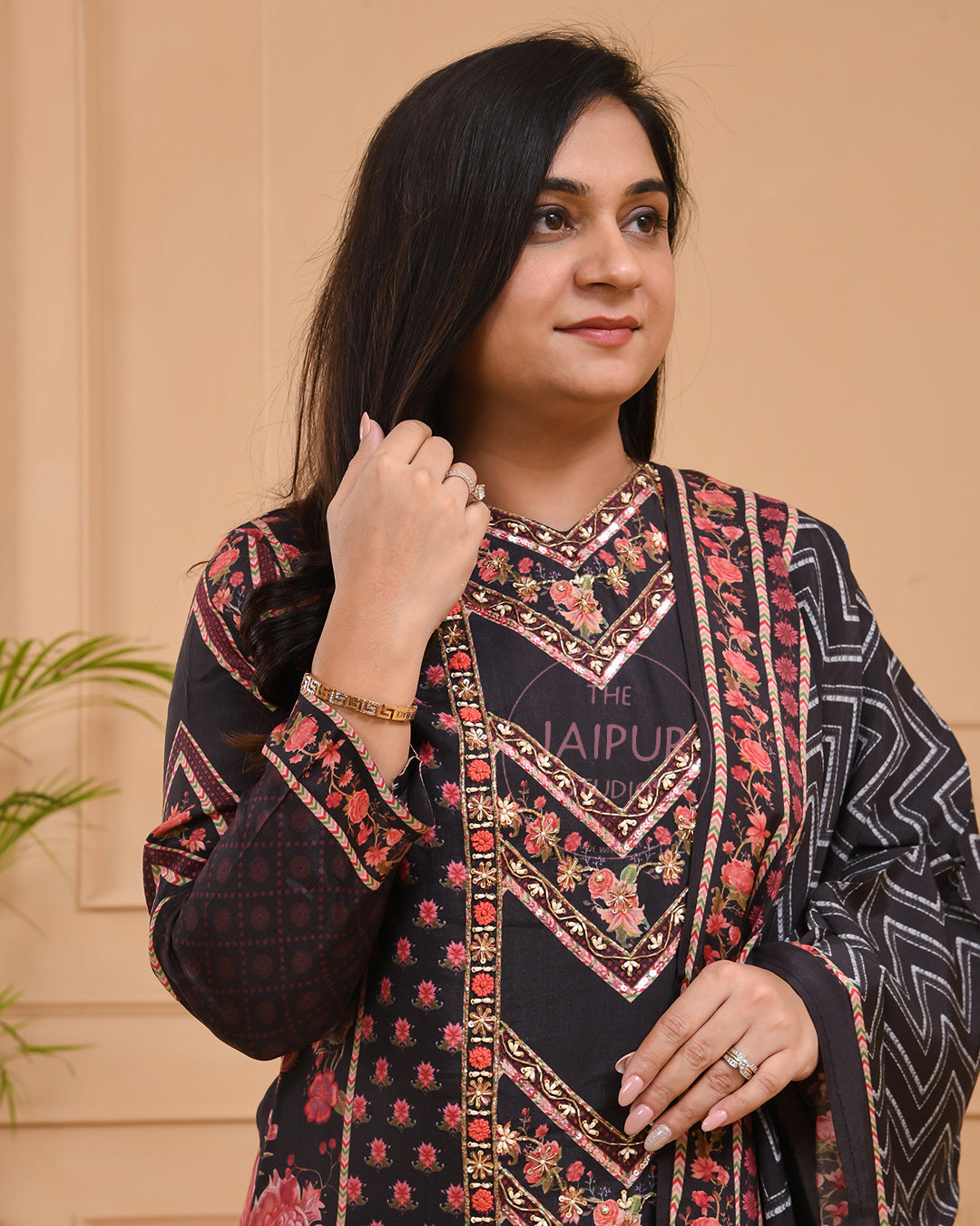 Premium Muslin HandEmbroidered Pant Set - The Jaipur Studio