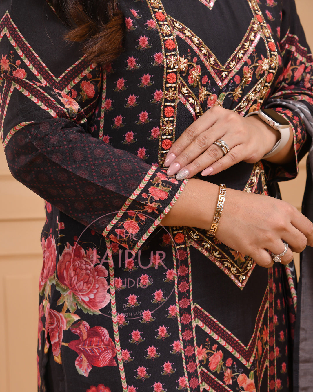 Premium Muslin HandEmbroidered Pant Set - The Jaipur Studio