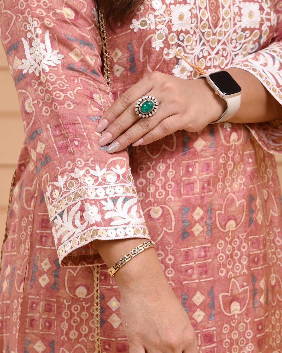 Maisha Muslin Thread Embroidered Plazo Set - The Jaipur Studio
