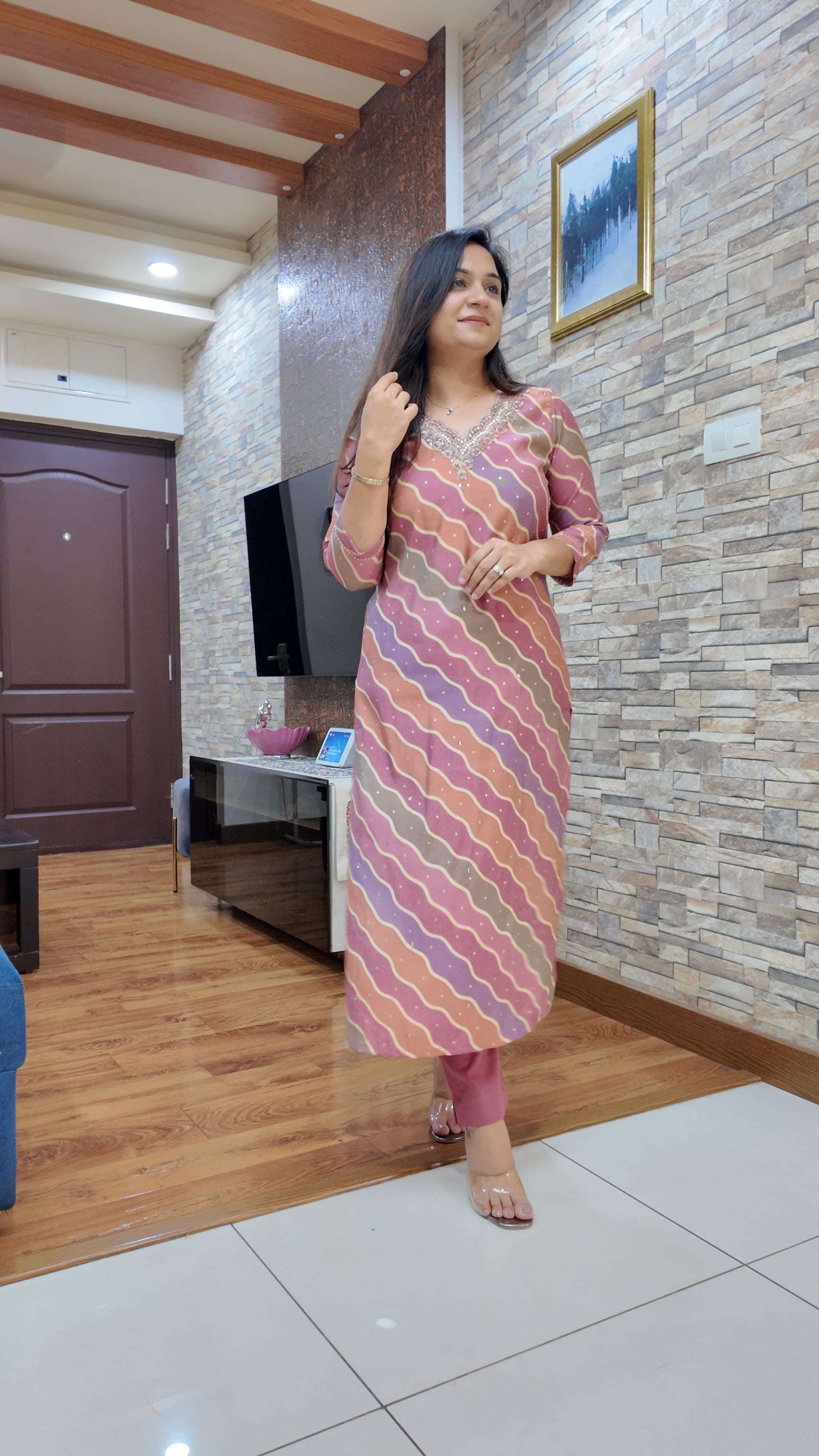Rubaina leheriya Print Muslin Pant Set - The Jaipur Studio