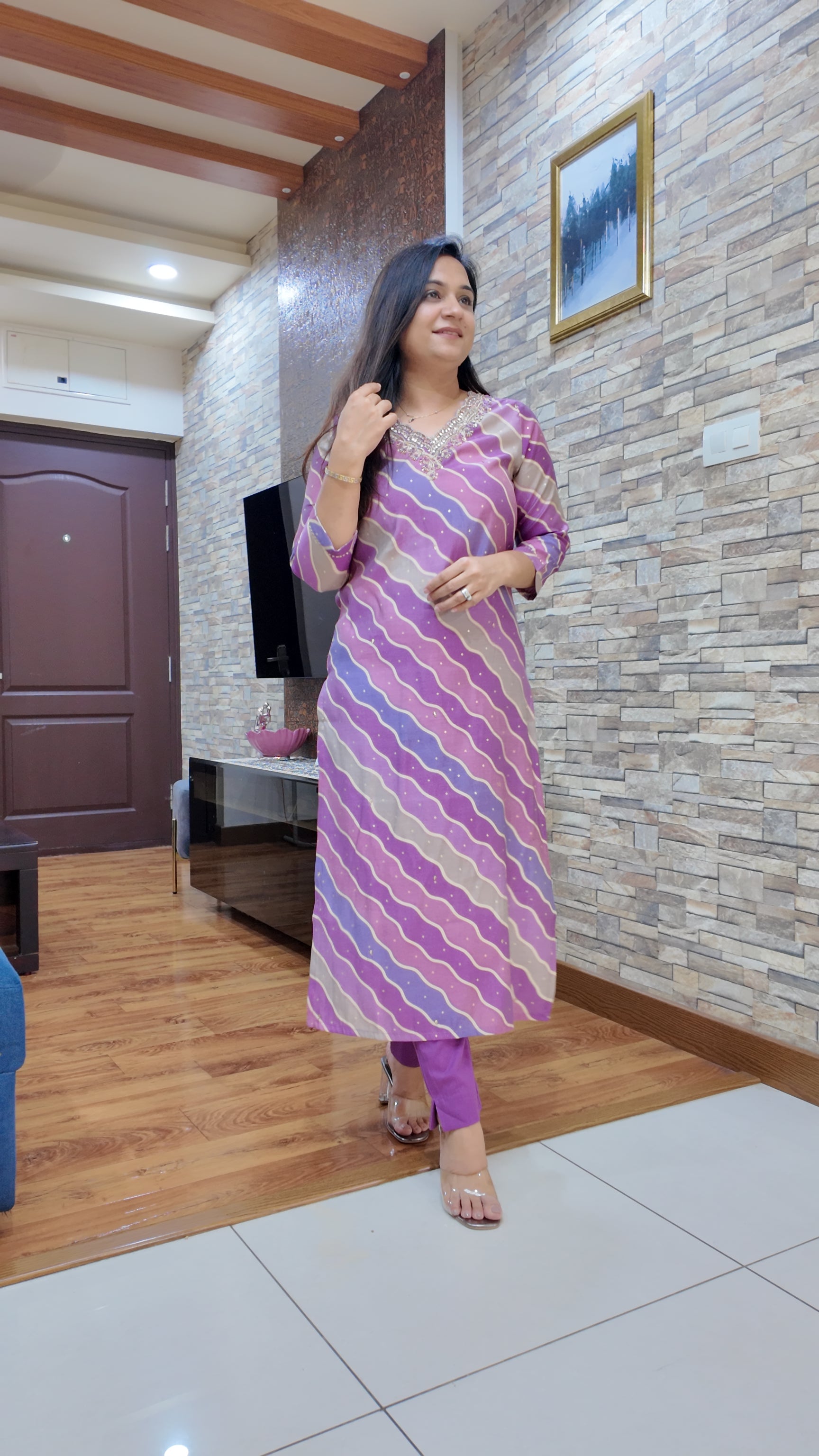Rubaina leheriya Print Muslin Pant Set - The Jaipur Studio