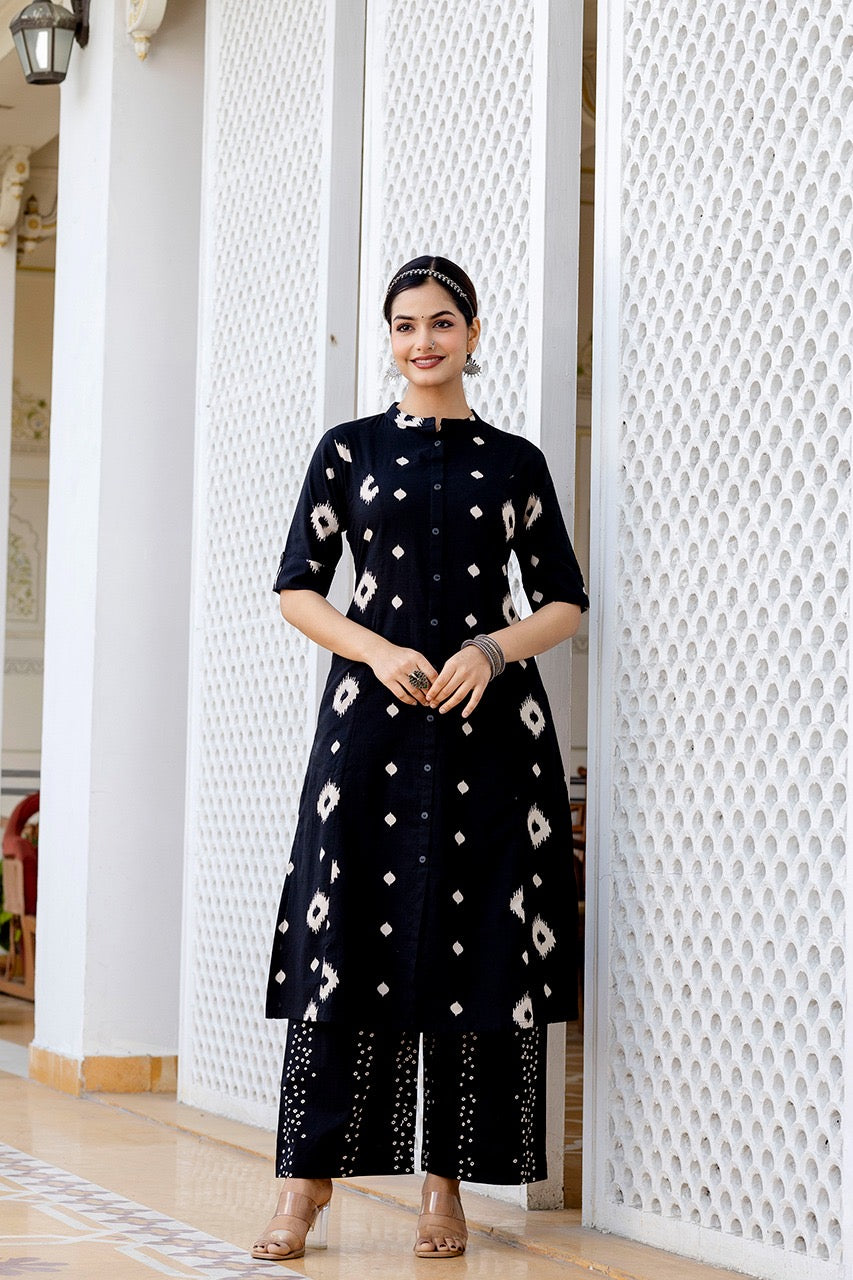 Azah Summerish Cotton A-line Coord Set - The Jaipur Studio