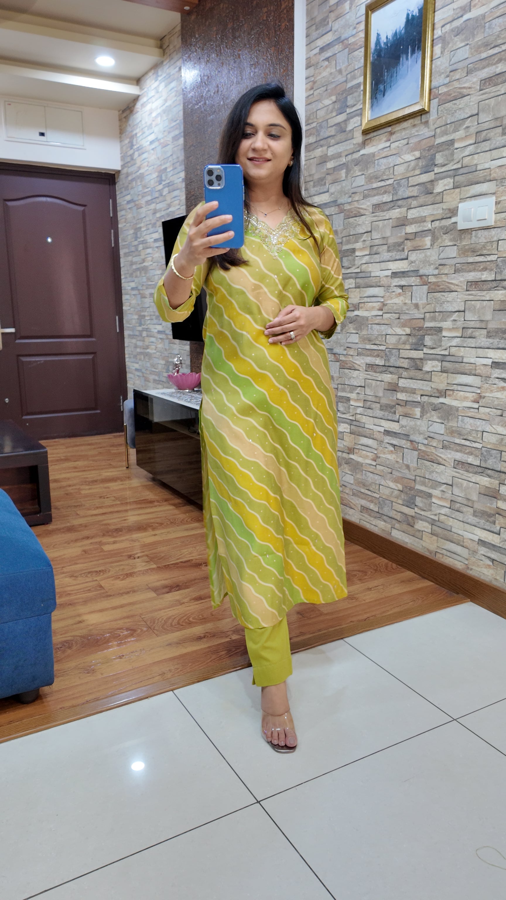 Rubaina leheriya Print Muslin Pant Set - The Jaipur Studio