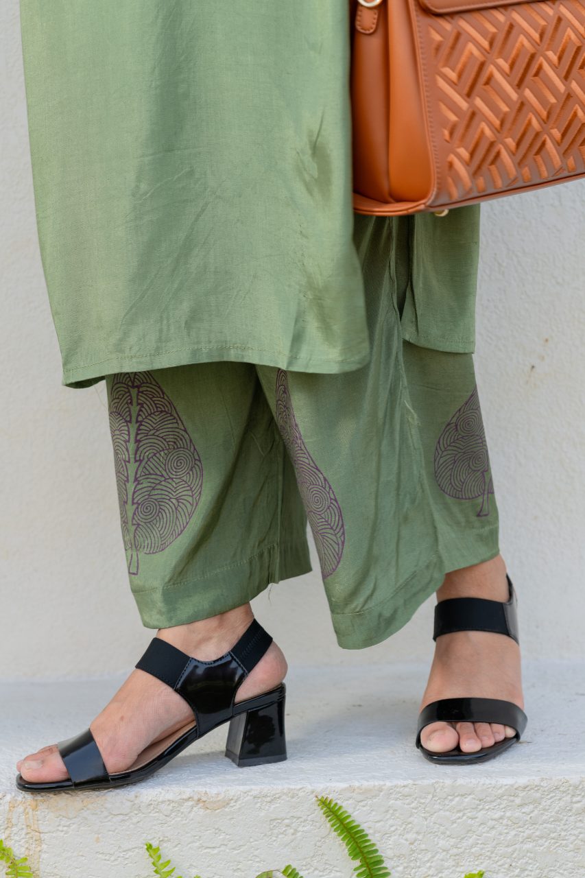 Rubab Muslin Handblock Print Coord Set - The Jaipur Studio