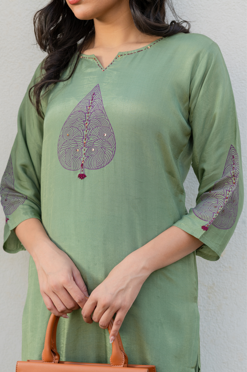 Rubab Muslin Handblock Print Coord Set - The Jaipur Studio