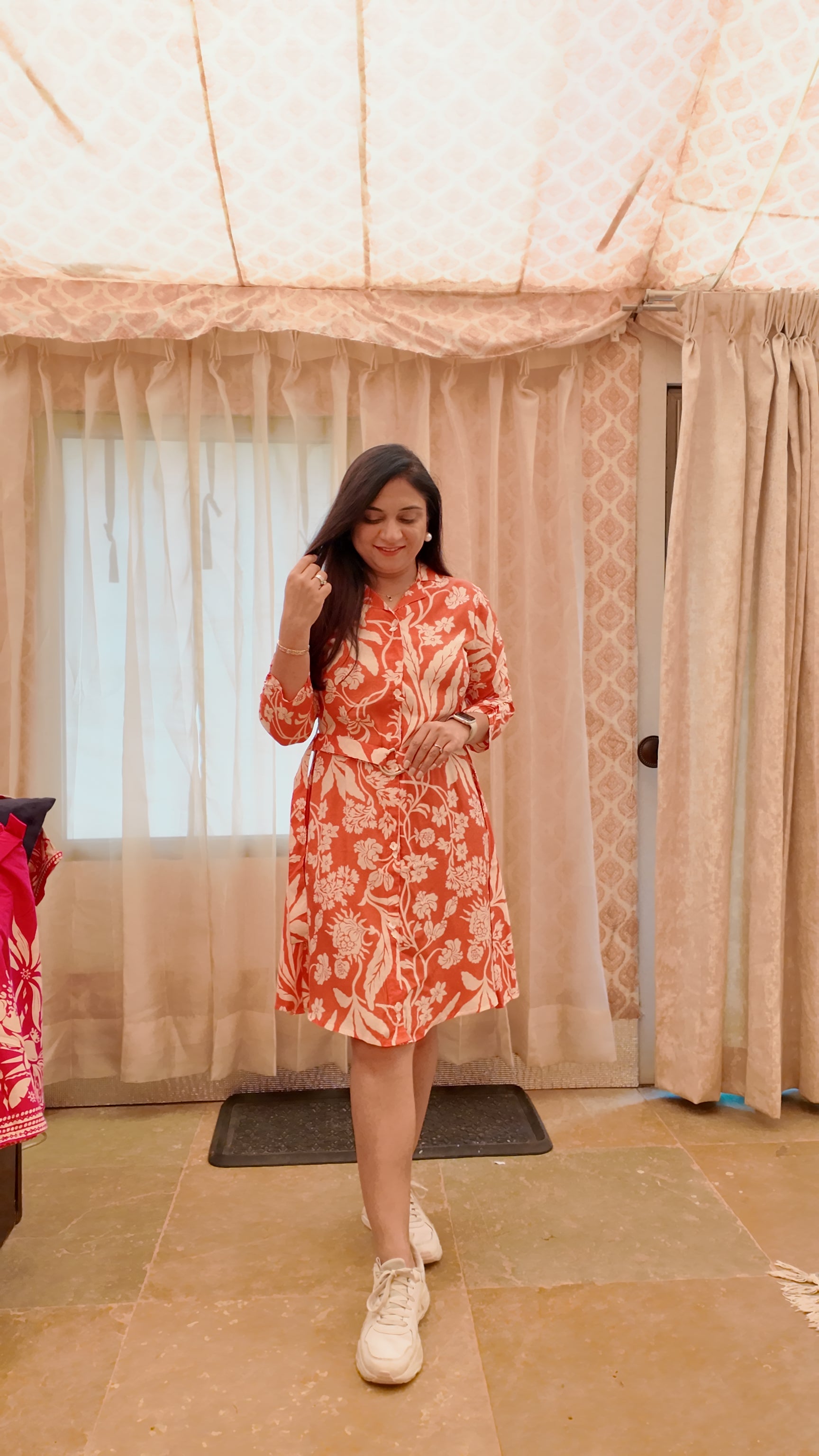 Zenisha Russian Silk Floral Dress - The Jaipur Studio