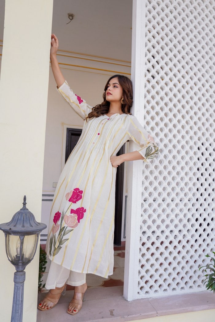 Felza Cotton A-line Pant Set - The Jaipur Studio