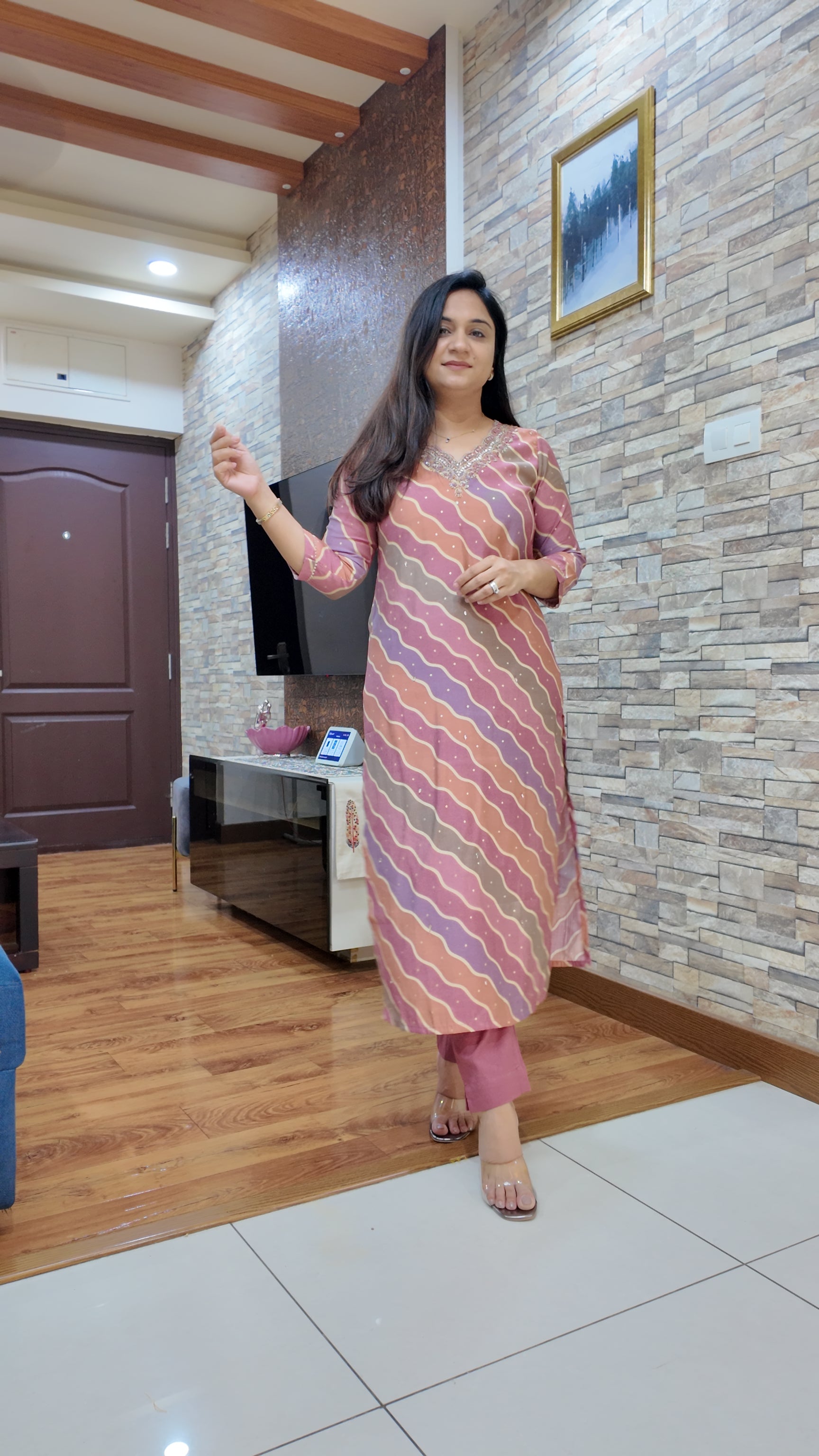 Rubaina leheriya Print Muslin Pant Set - The Jaipur Studio