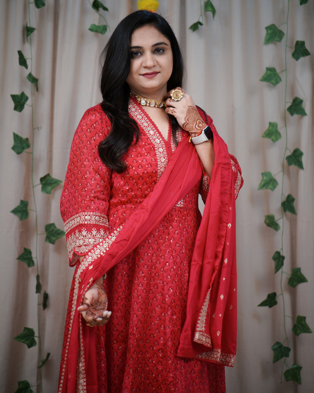 Kajol Chinnon Anarkali Embroidered Pant set - The Jaipur Studio