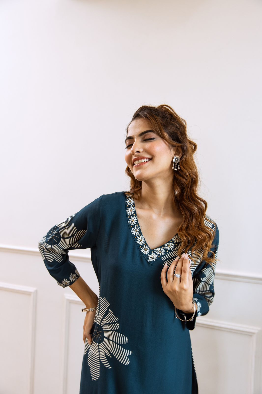 Tansi Rayon Embroidered Plazo Set - The Jaipur Studio