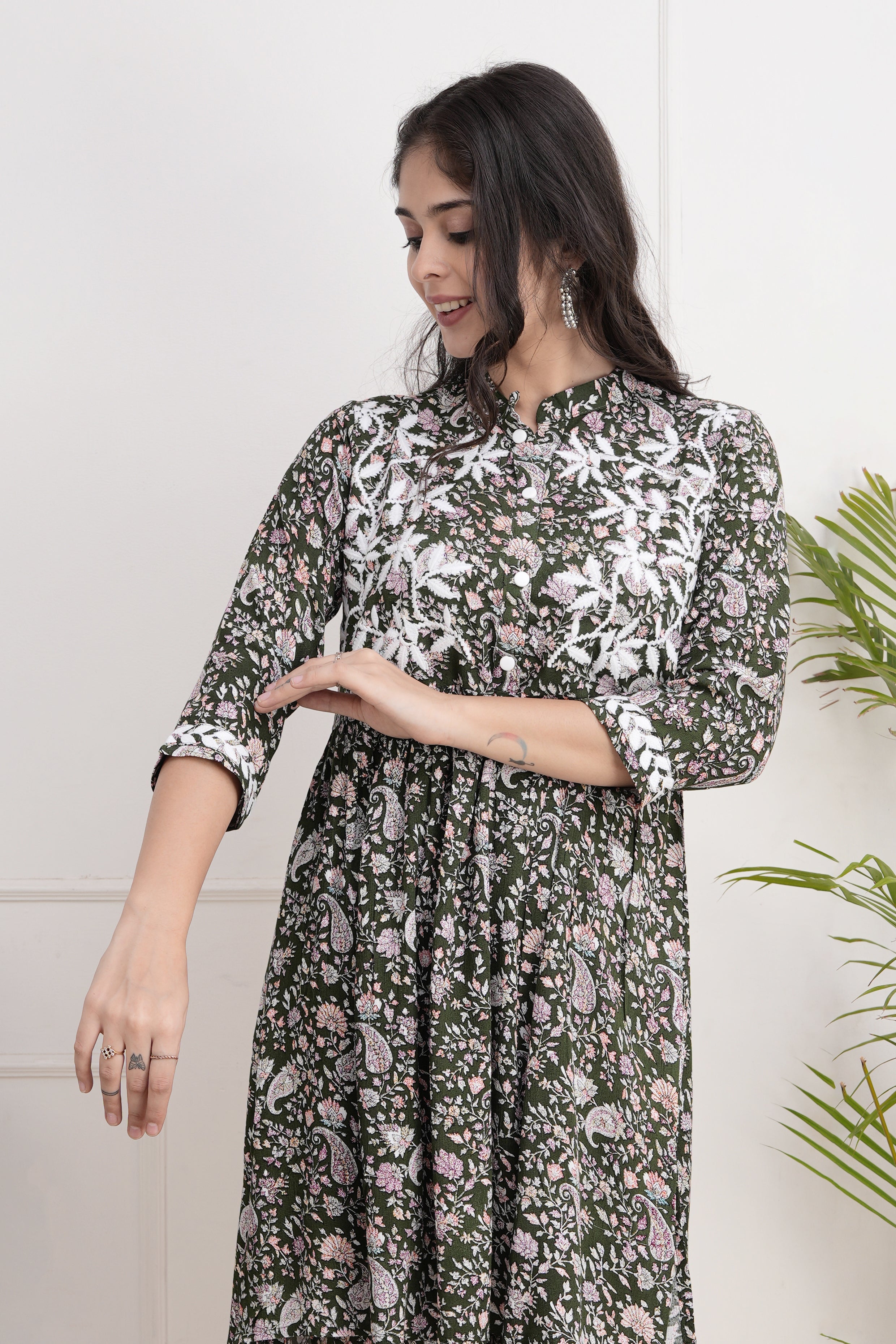 Cotton Printed Thread Embroidered Coord Set - The Jaipur Studio
