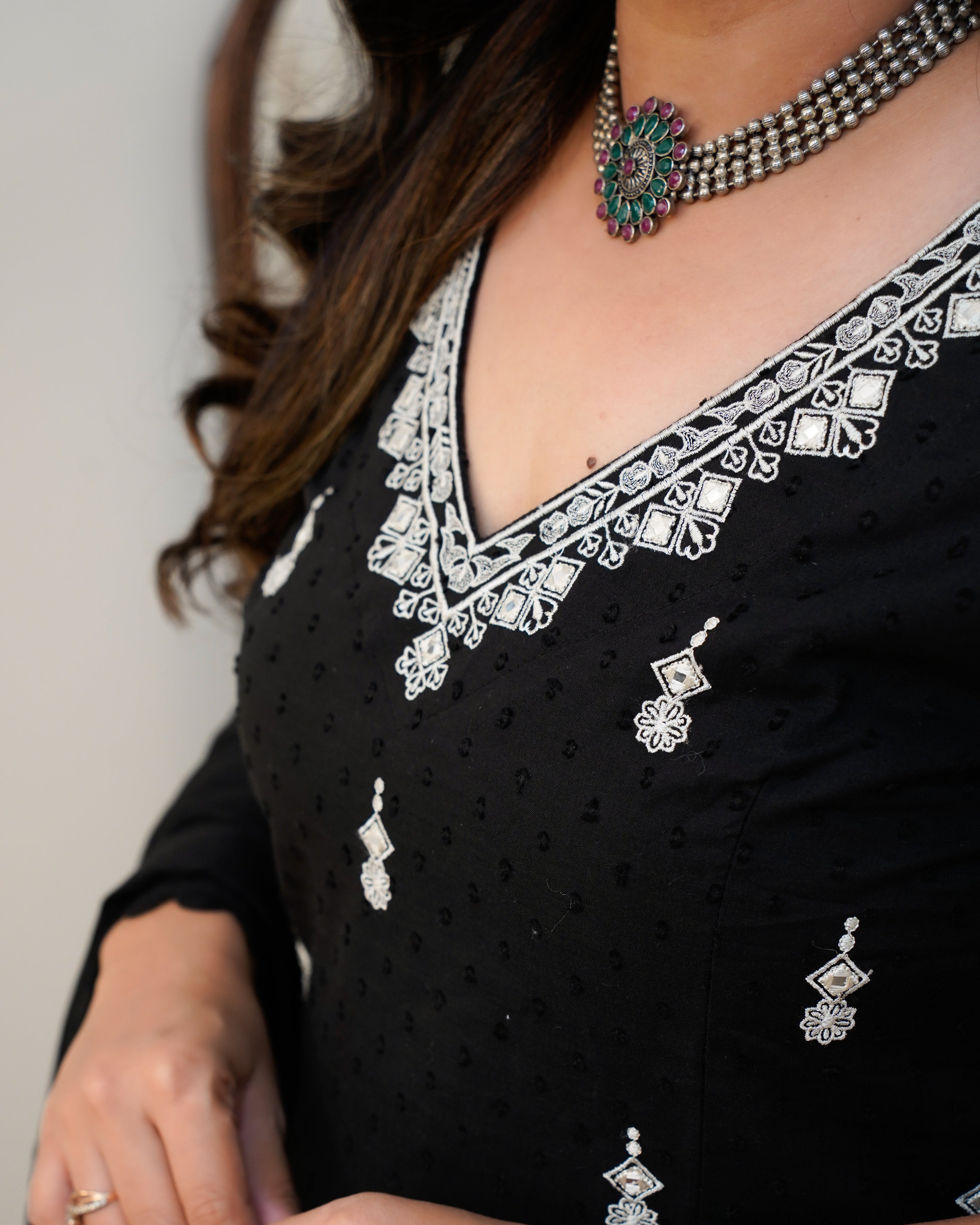 Parul Mul Cotton Embroidered Sharara Set - The Jaipur Studio