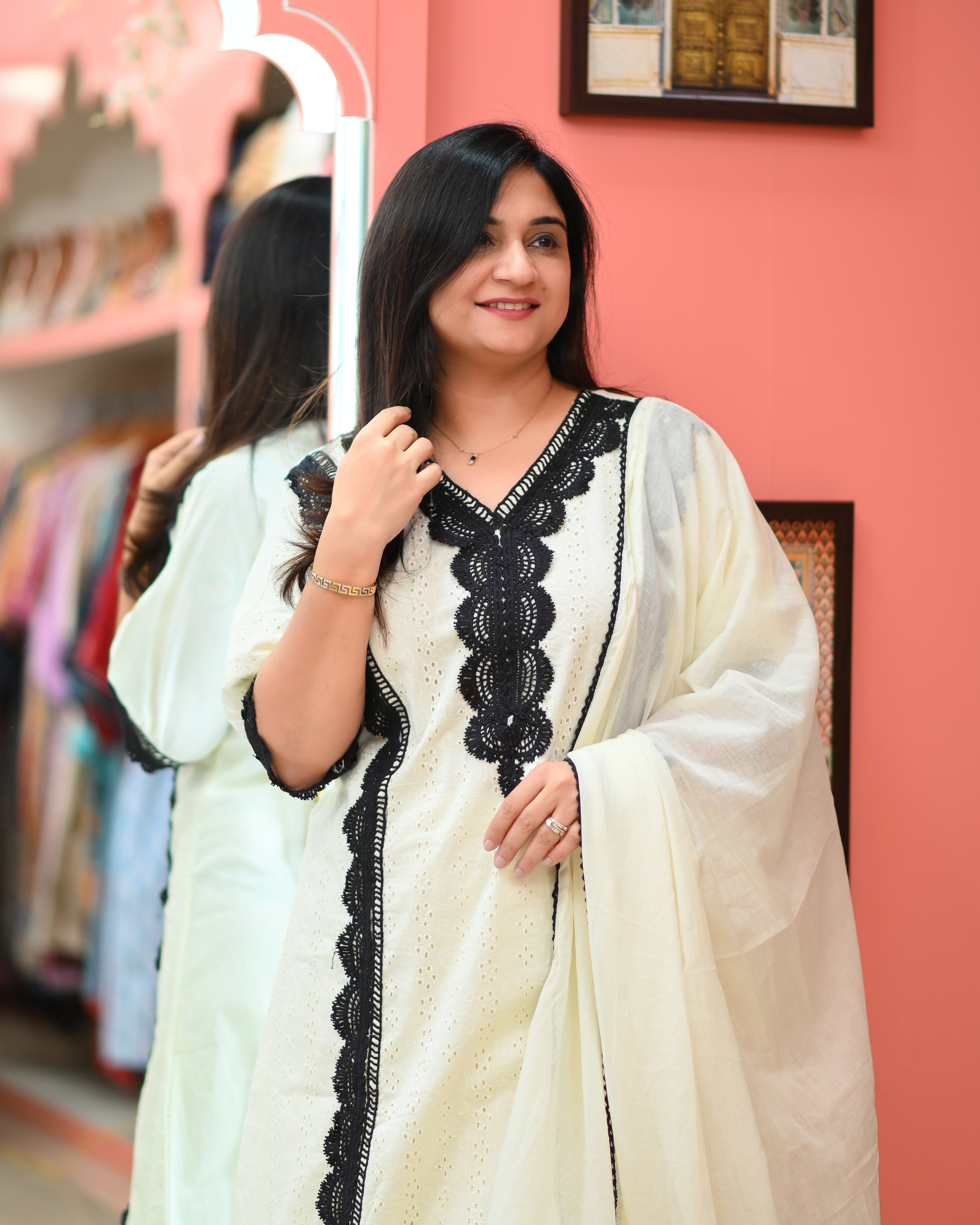 Shloka Cotton Sciffili Pakistani Suit - The Jaipur Studio