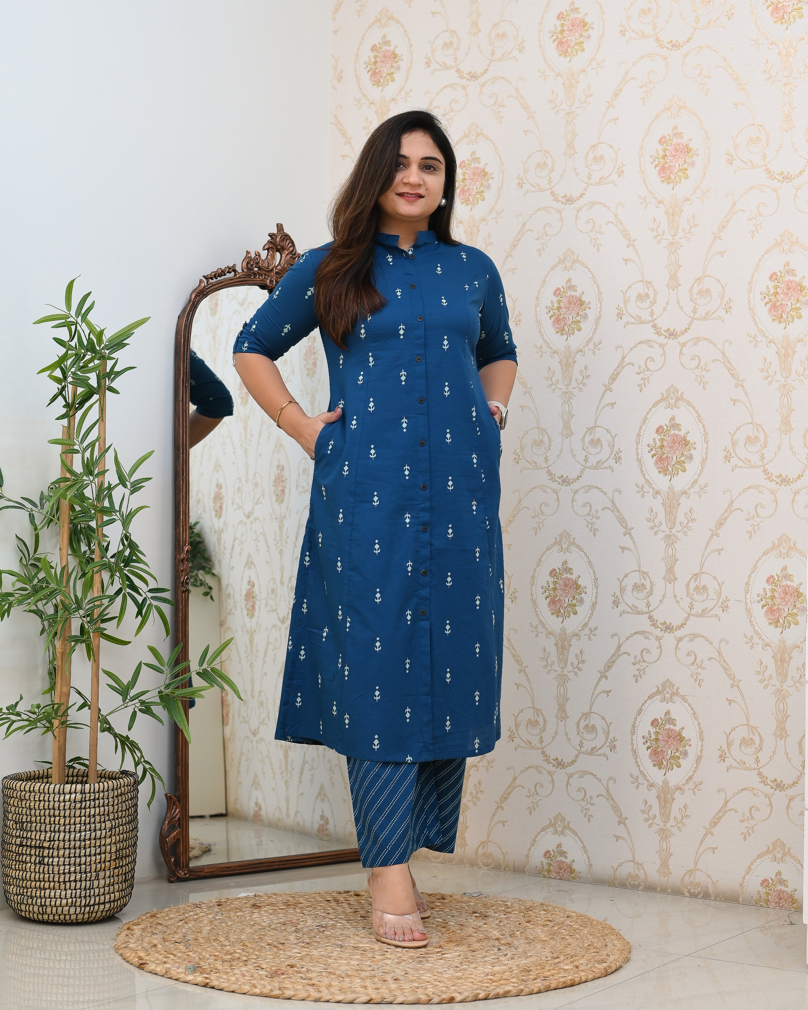 Cotton A-line Casual Coord Set - The Jaipur Studio