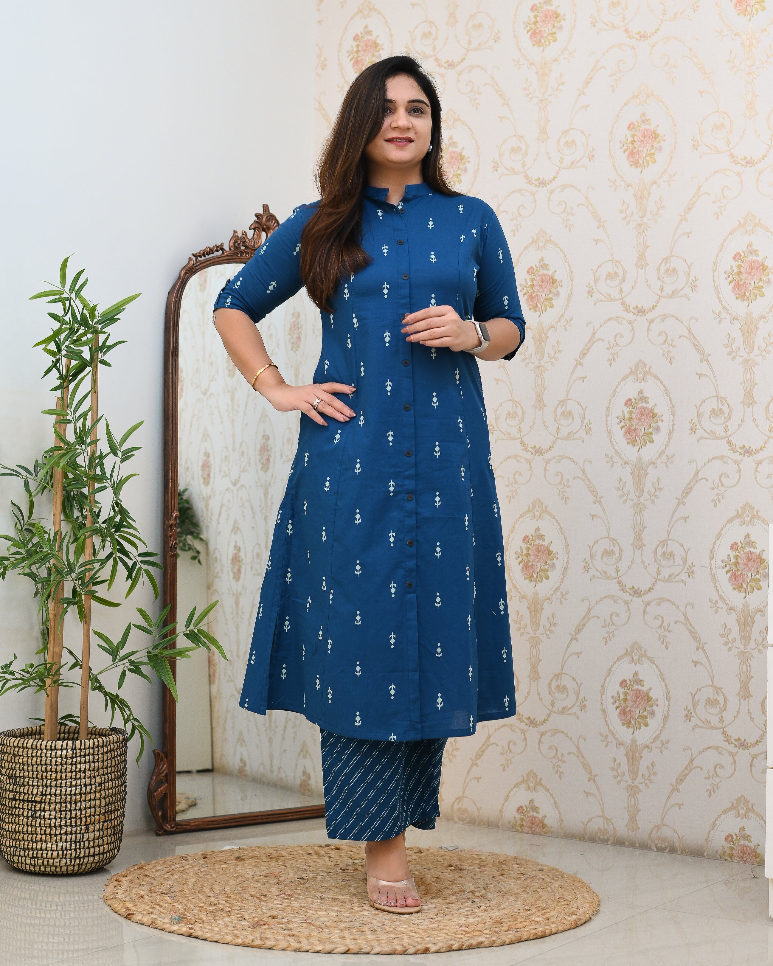 Cotton A-line Casual Coord Set - The Jaipur Studio