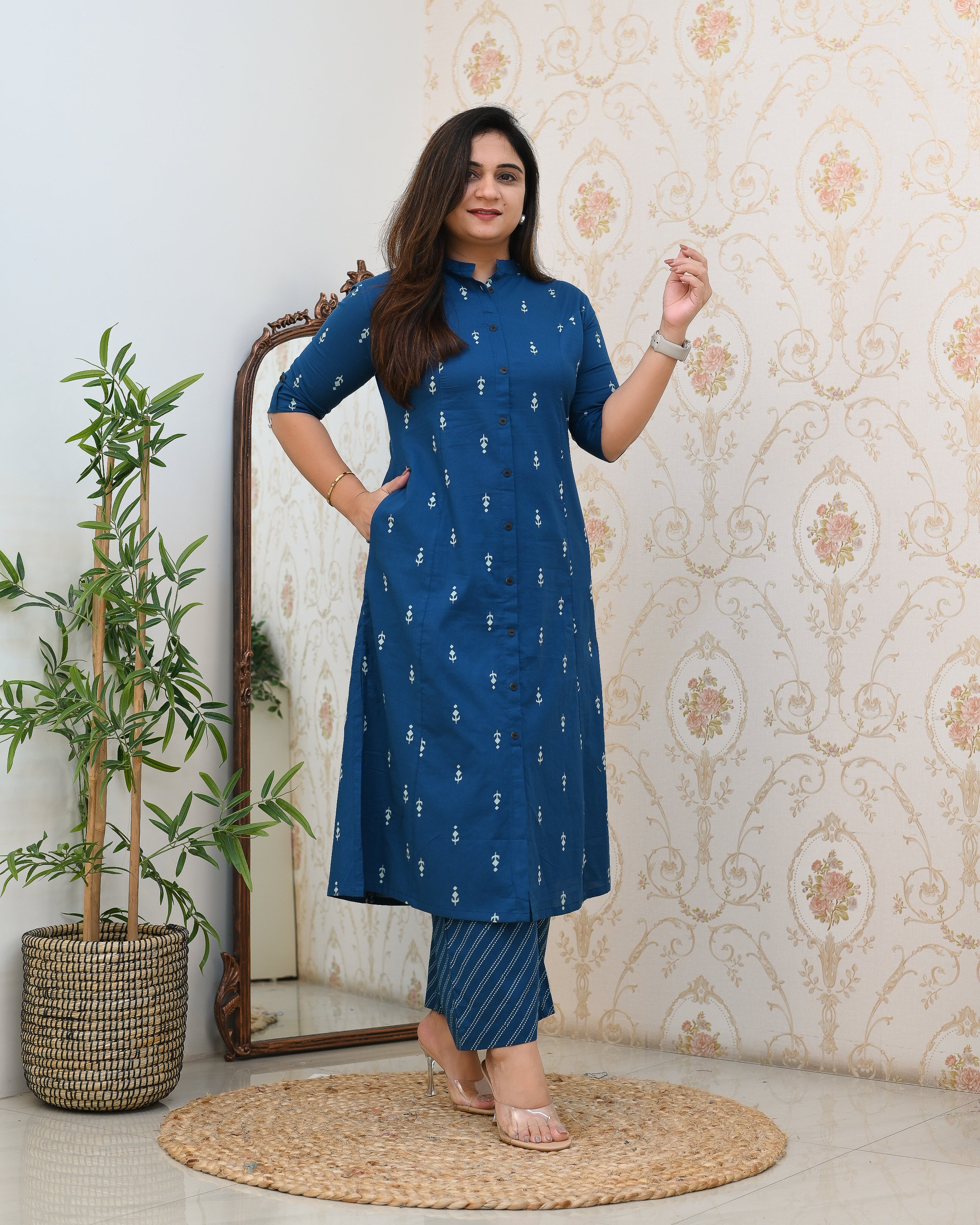 Cotton A-line Casual Coord Set - The Jaipur Studio