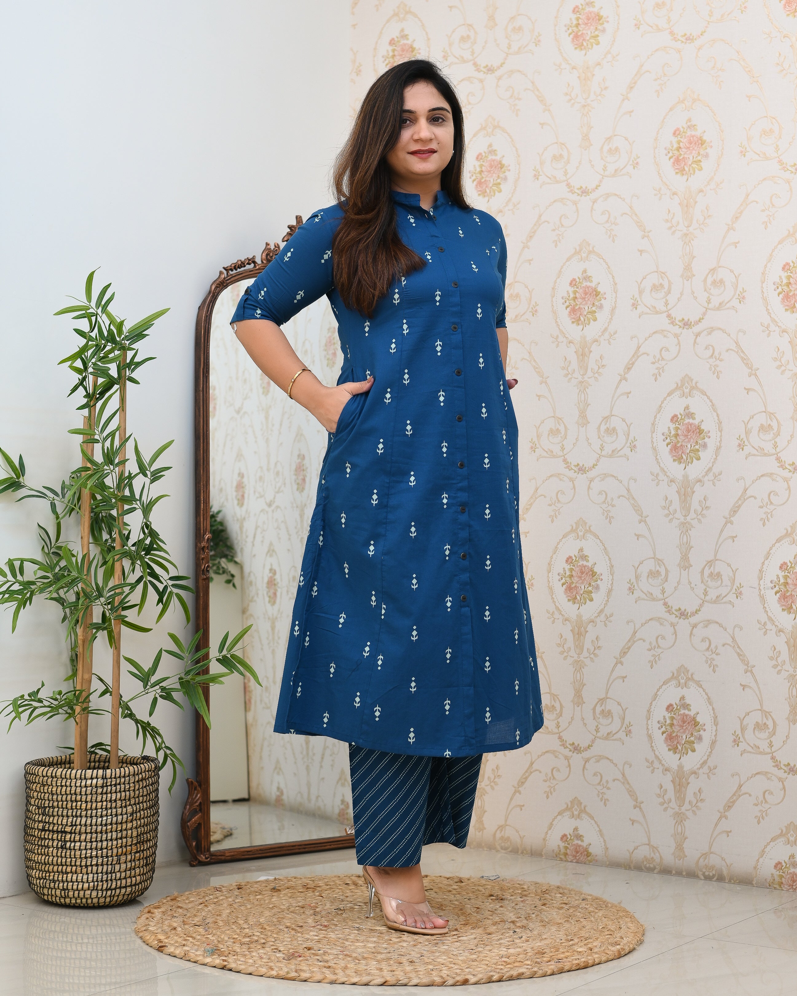 Cotton A-line Casual Coord Set - The Jaipur Studio