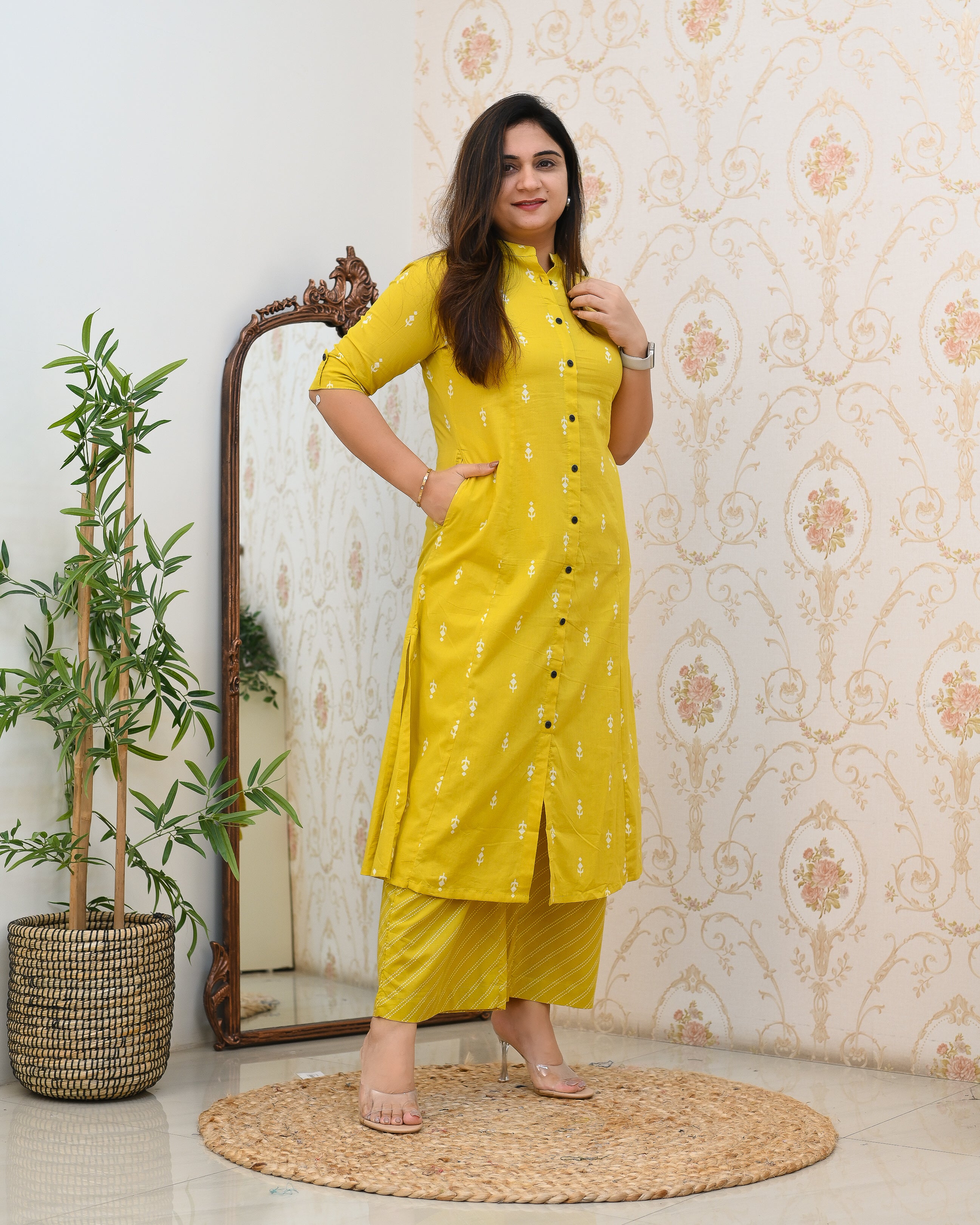 Cotton A-line Casual Coord Set - The Jaipur Studio