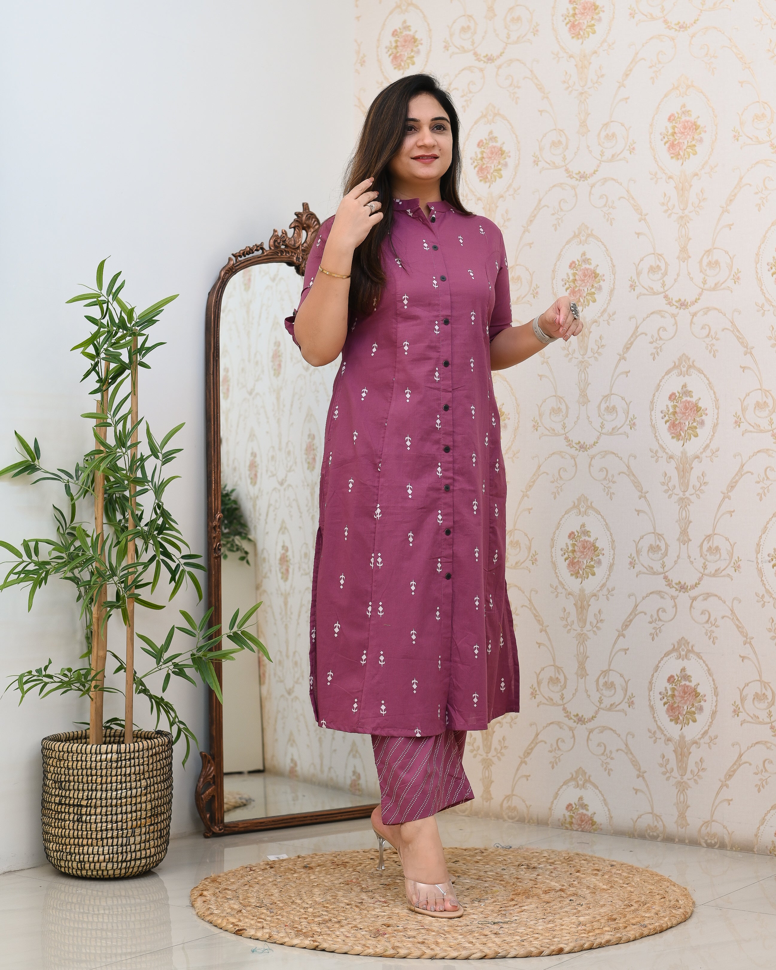 Cotton A-line Casual Coord Set - The Jaipur Studio