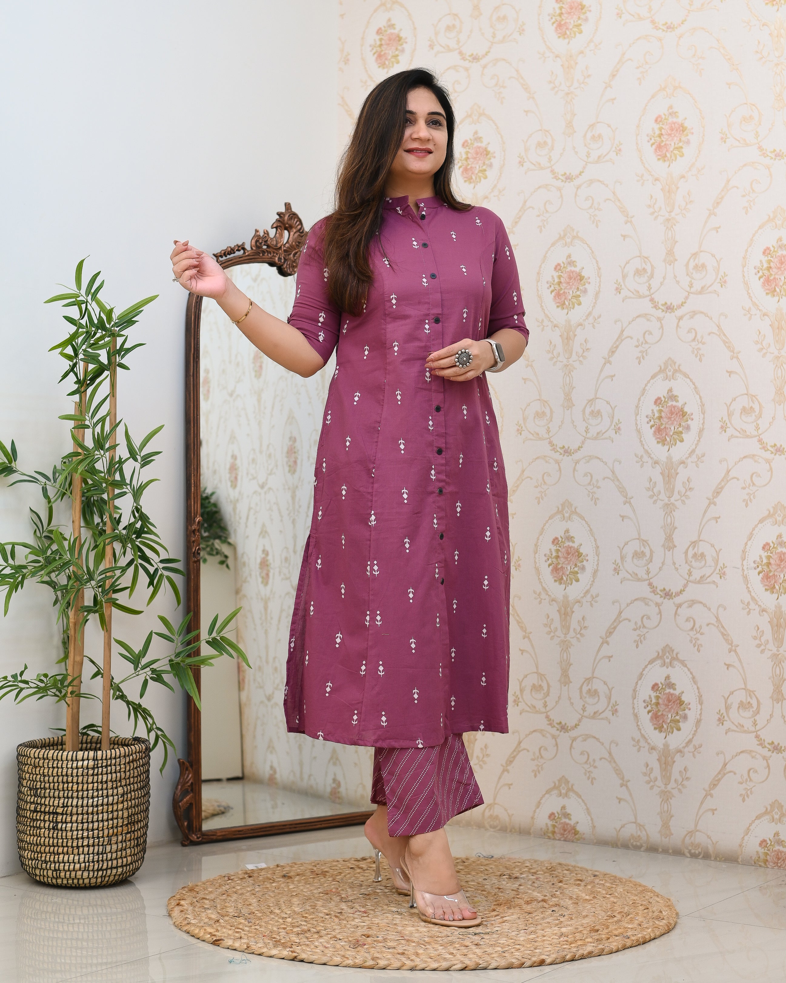 Cotton A-line Casual Coord Set - The Jaipur Studio